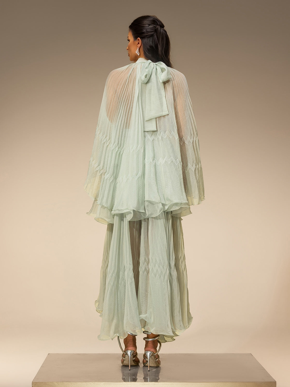 Aldeva Bat Sleeve Pleated Skirt Set
