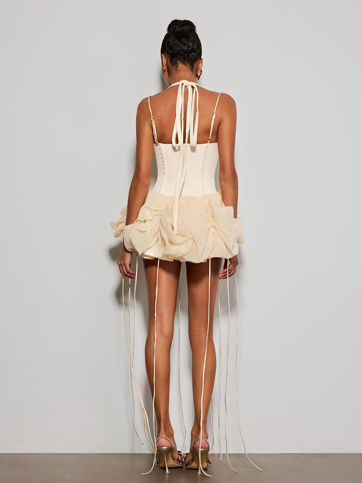 Aldrics Halterneck Fringe Mini Dress