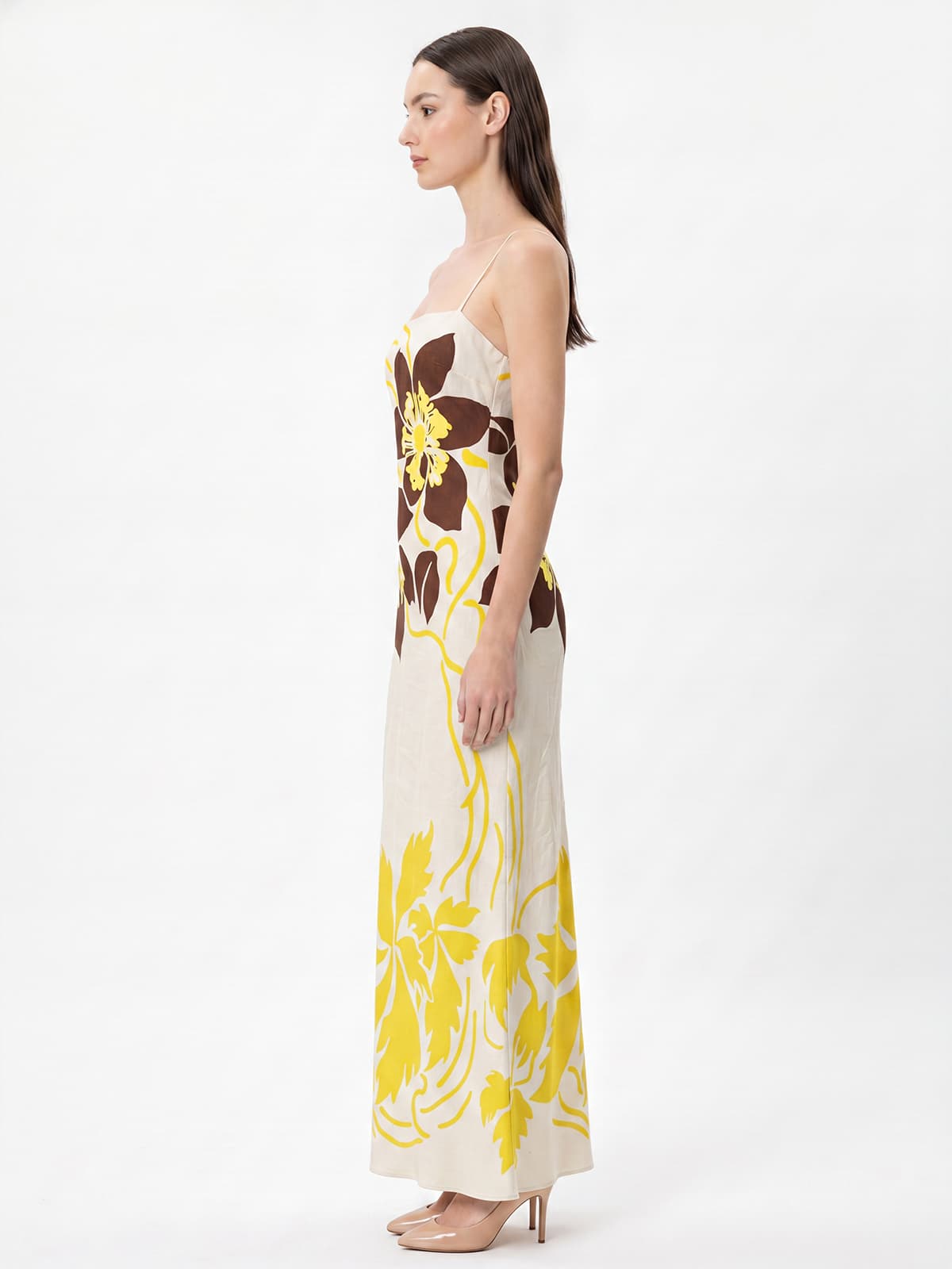 Ashgar Spaghetti Floral Maxi Dress