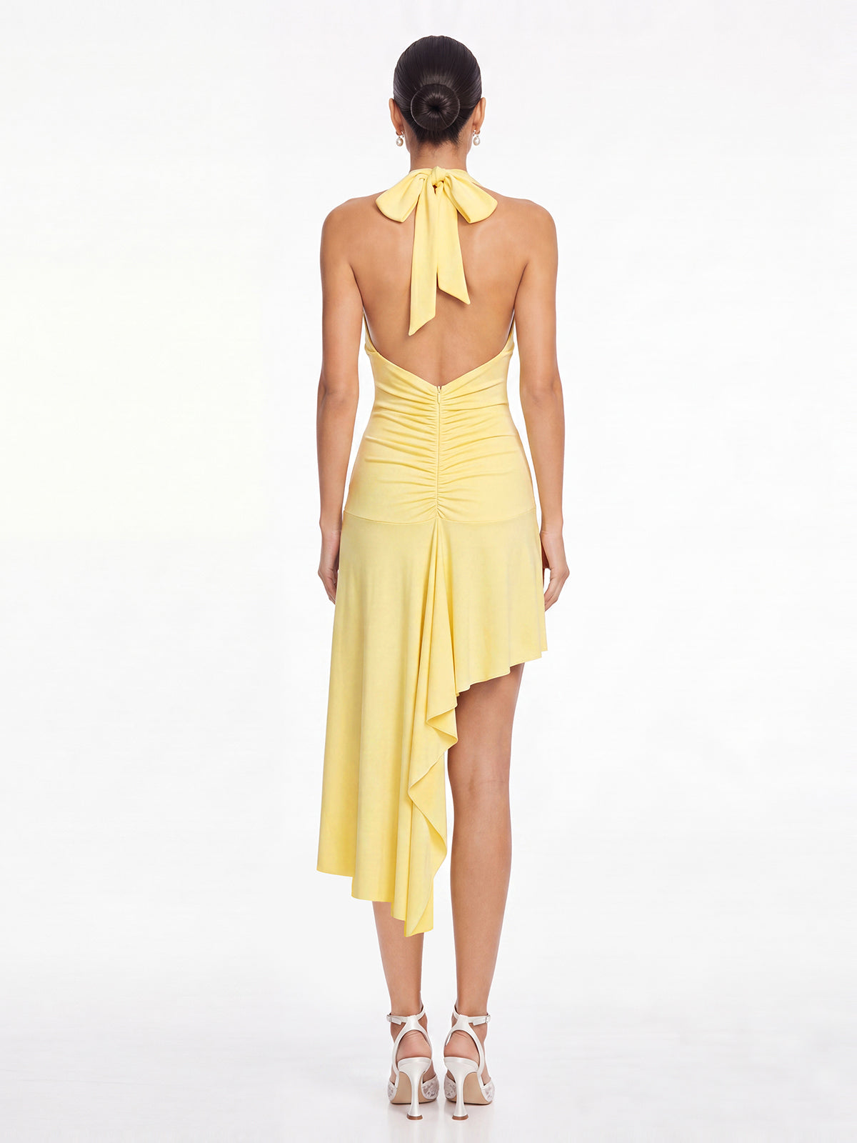 Ashwick Plunge Neck Flower Mini Dress