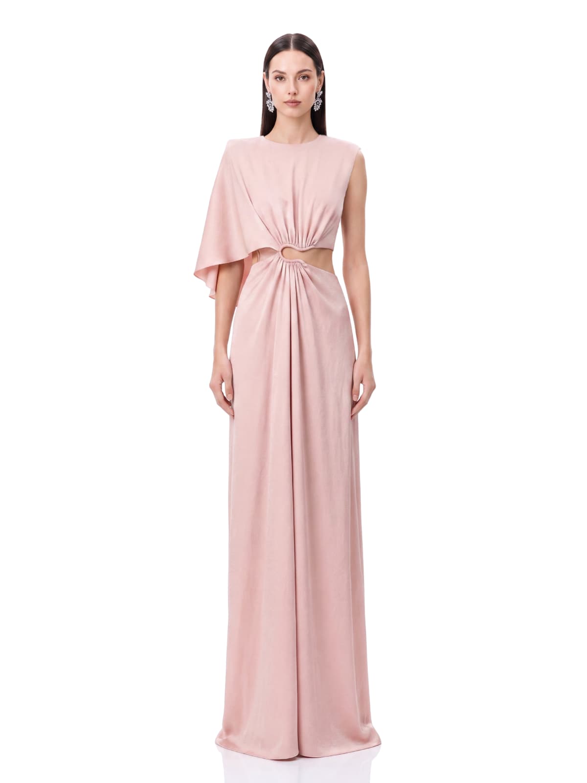 Aumira Cape Sleeve Cutout Maxi Dress