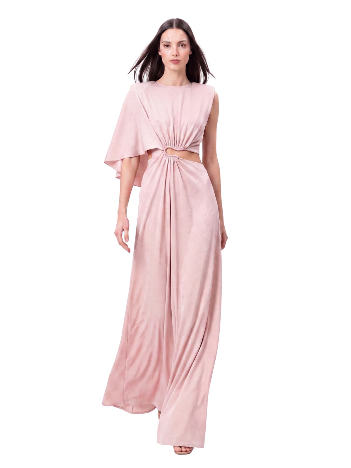 Aumira Cape Sleeve Cutout Maxi Dress