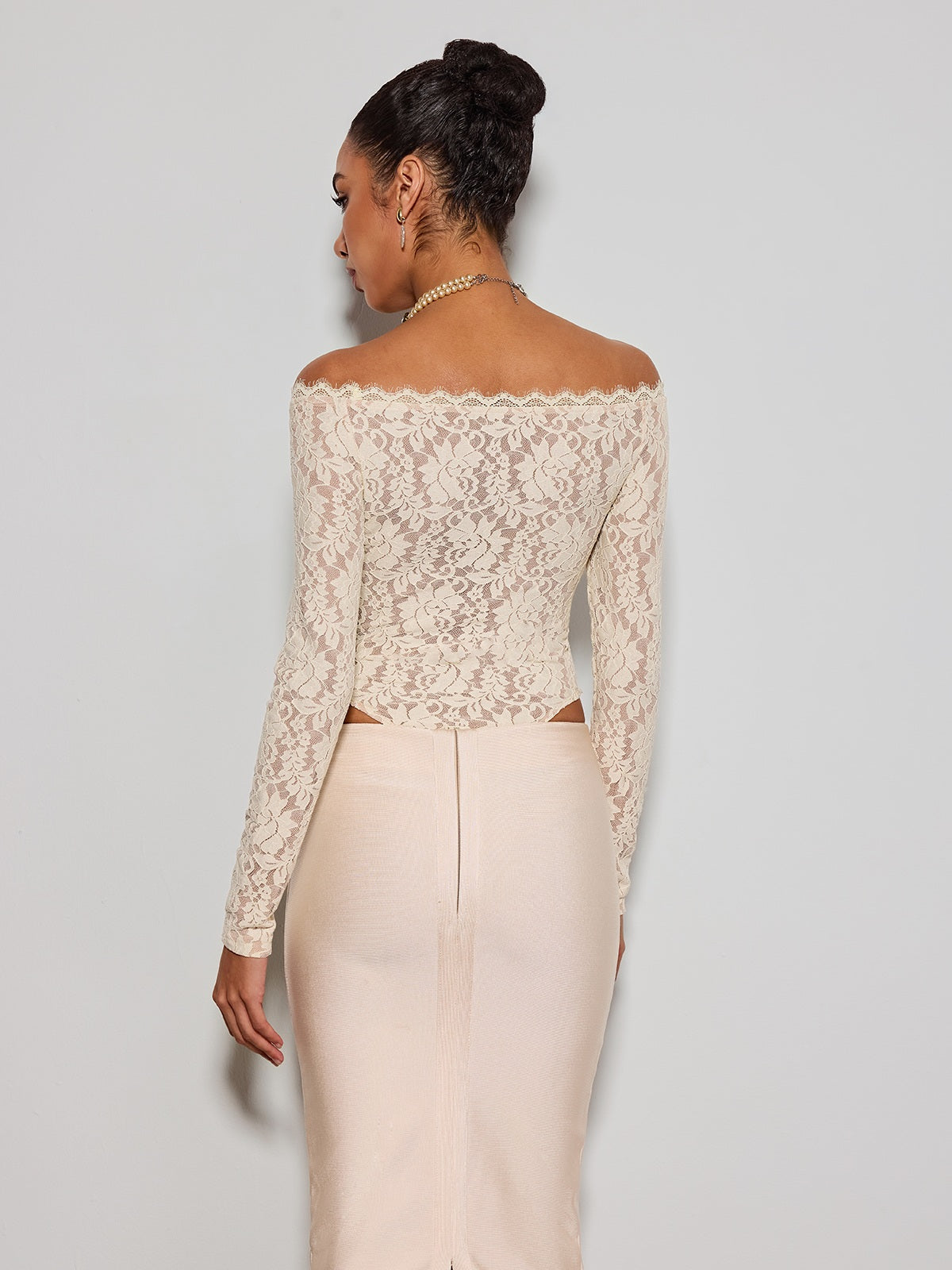Caylen Off Shoulder Lace Bodysuit