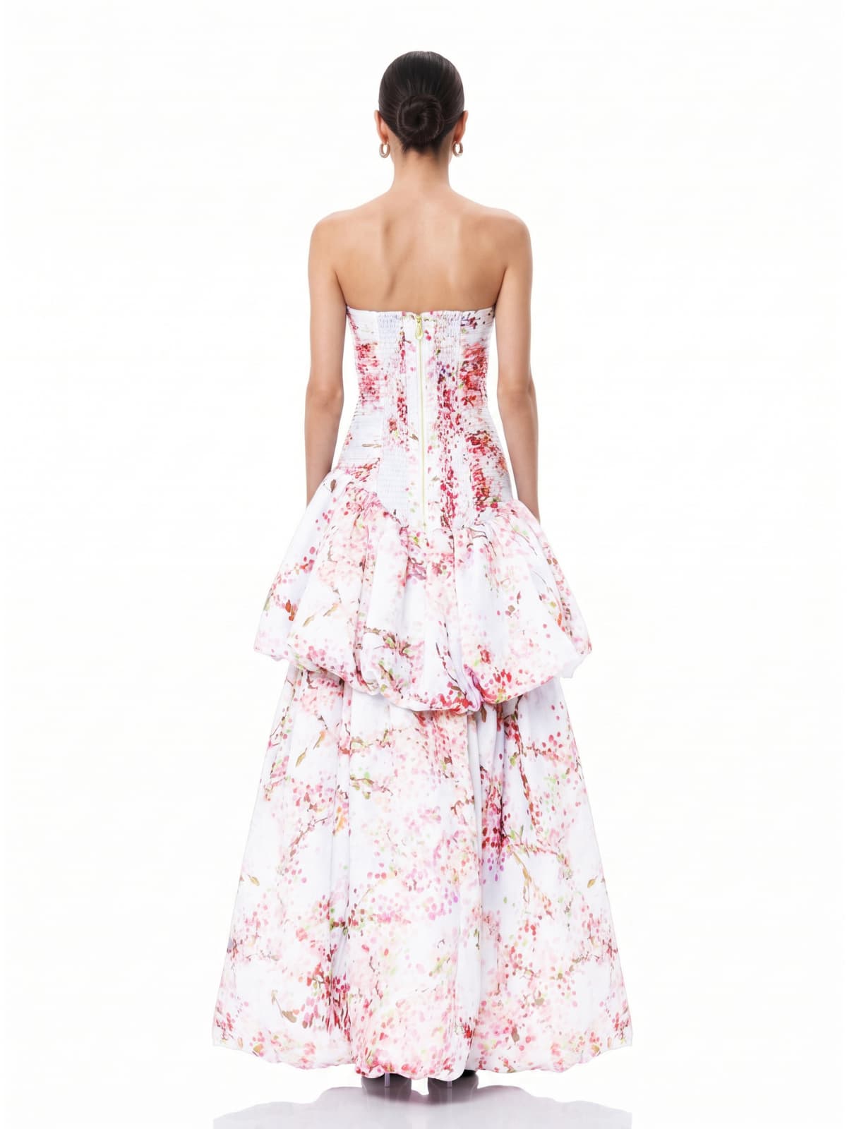 Dorevin Strapless Floral Bubble Maxi Dress