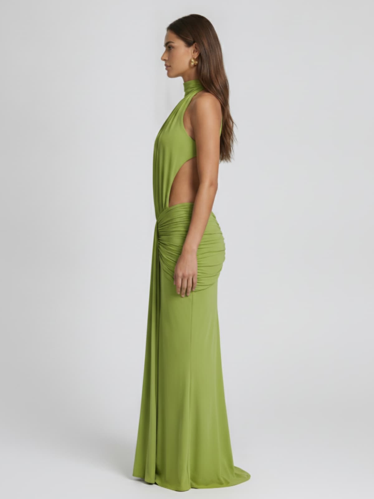 Drakar Backless Ruched Maxi Dress