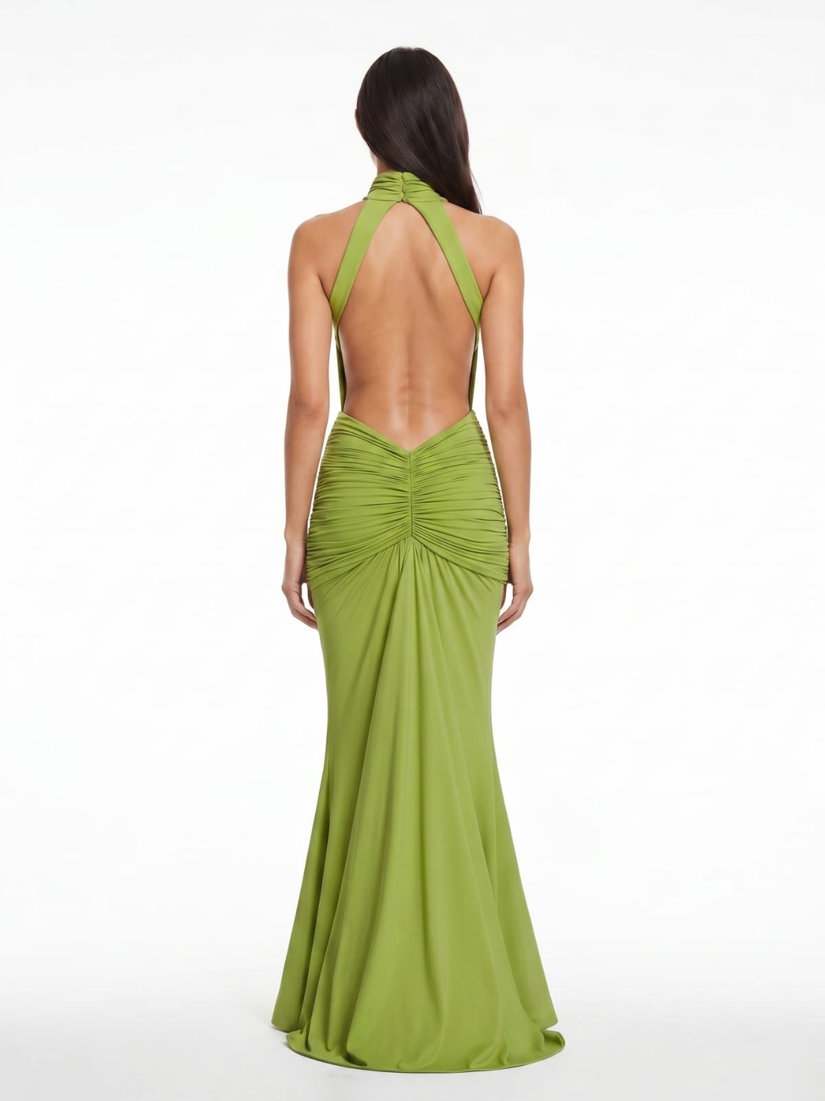 Drakar Backless Ruched Maxi Dress