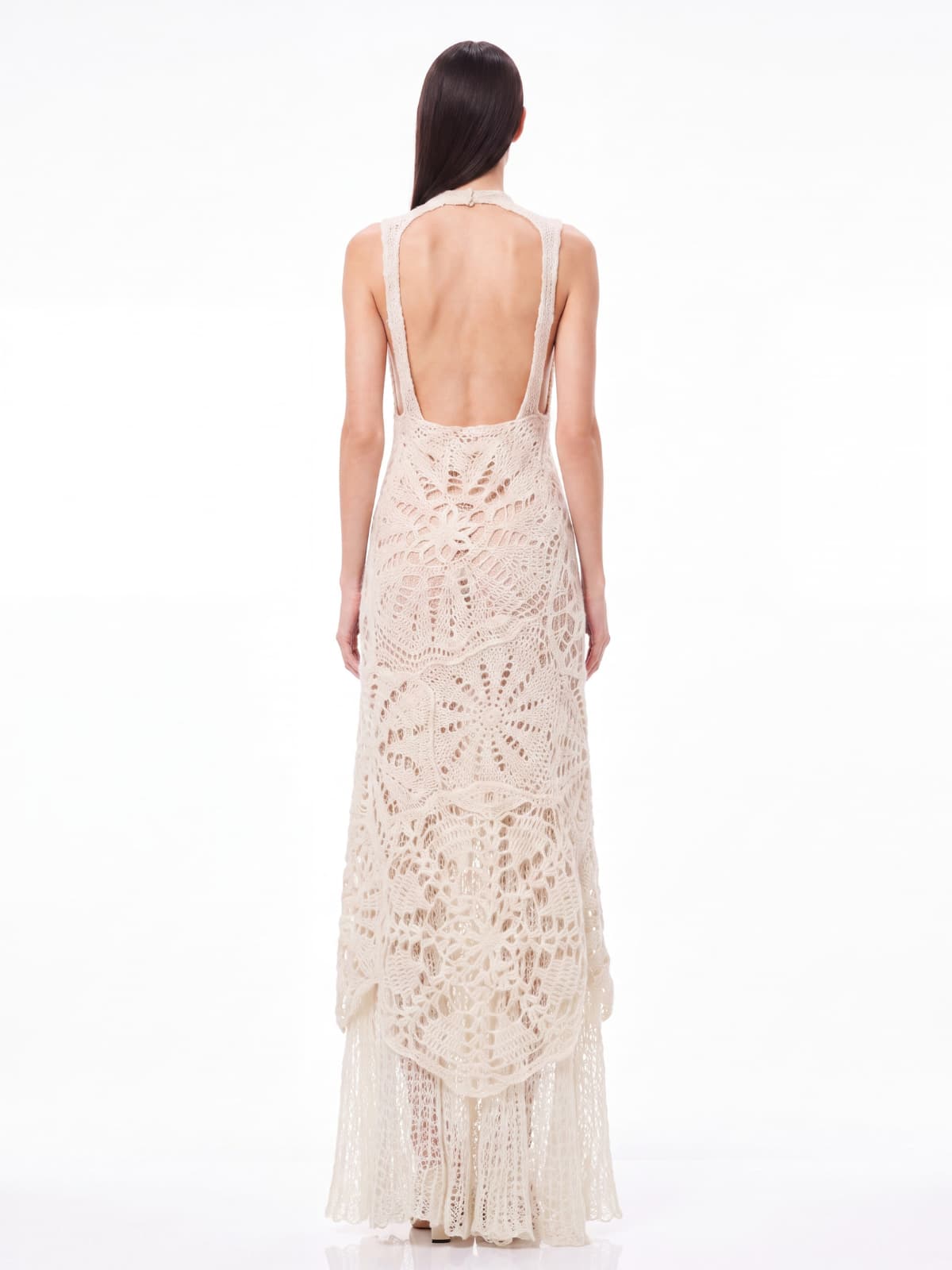 Drelian Open Back Knit Cutout Maxi Dress