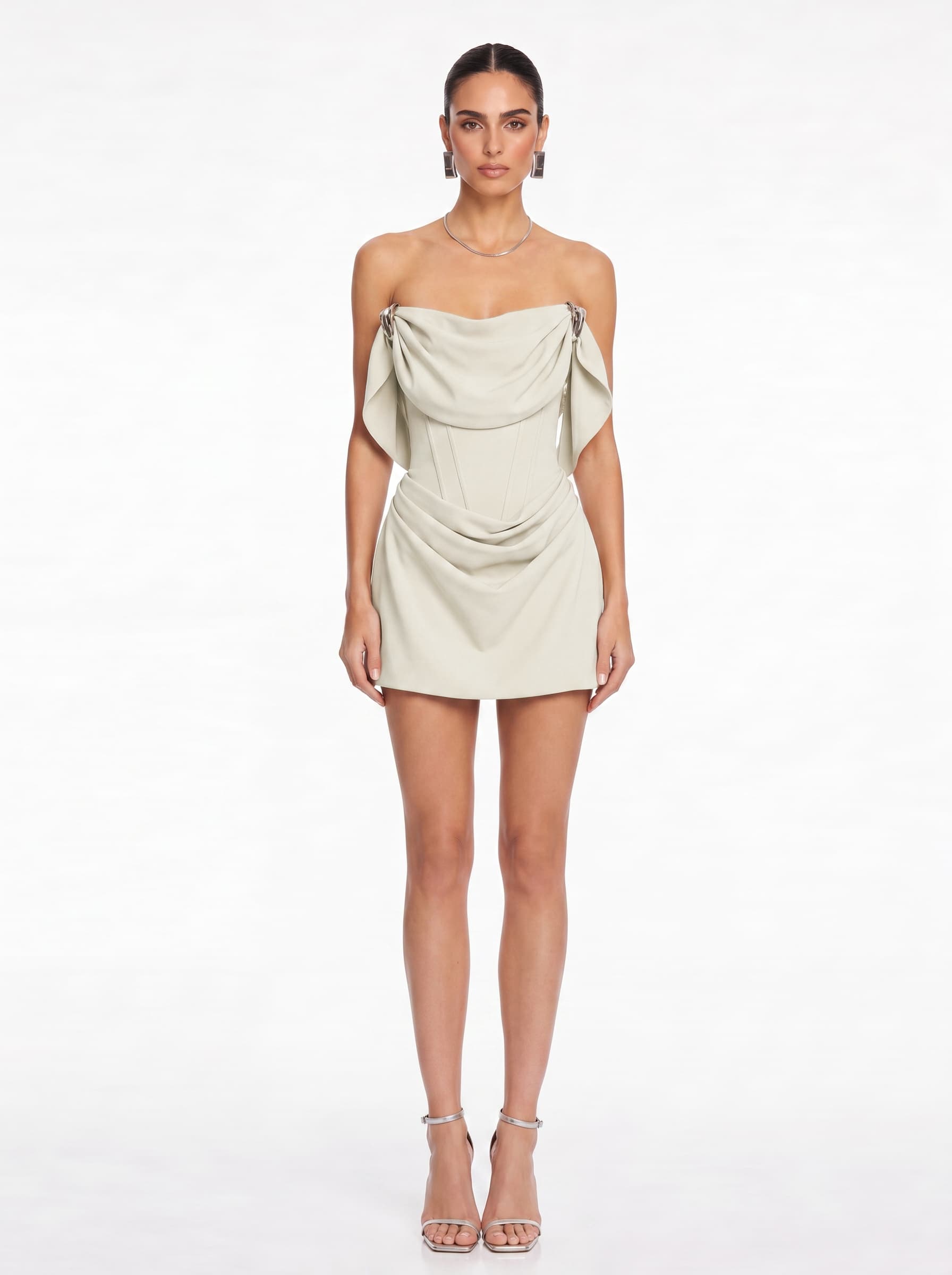 Edbald Strapless Satin Mini Dress