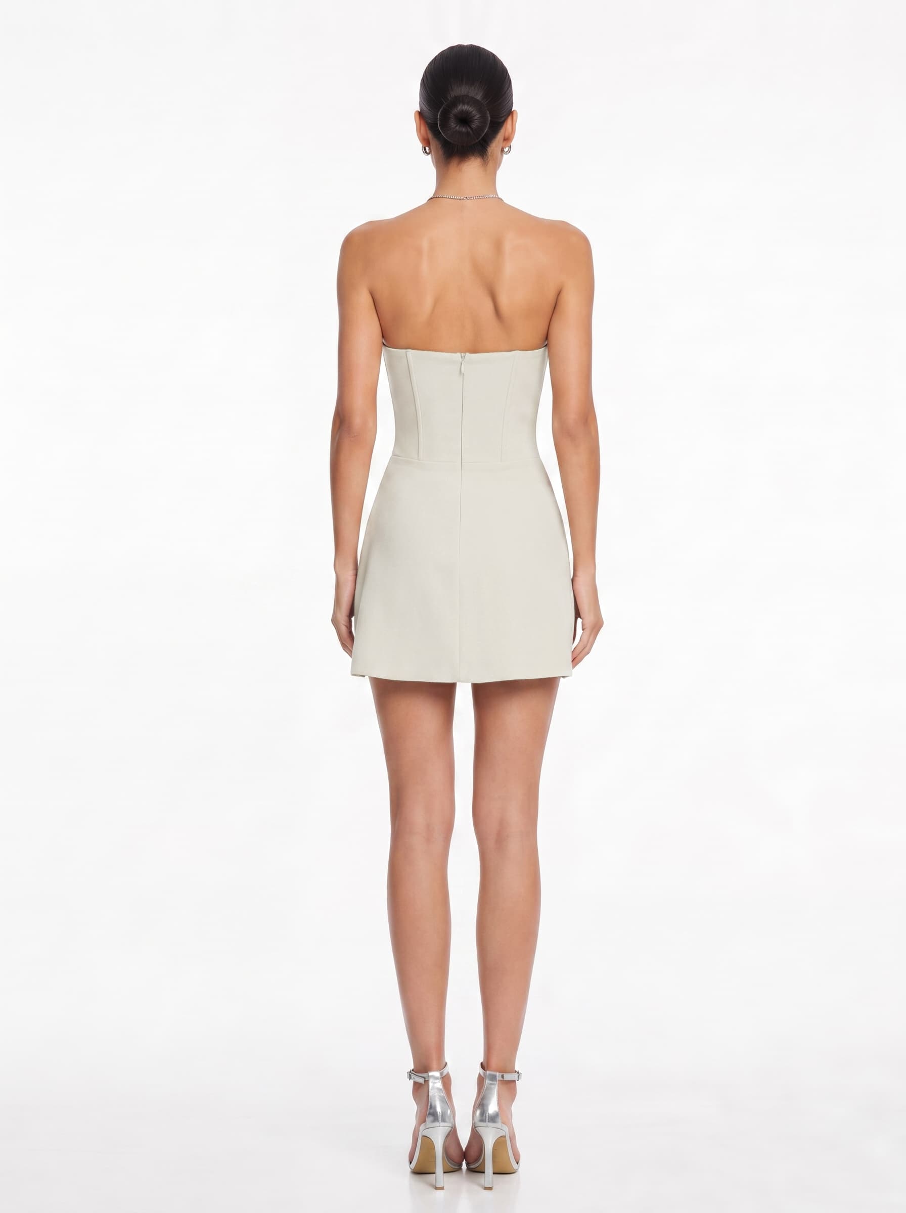 Edbald Strapless Satin Mini Dress