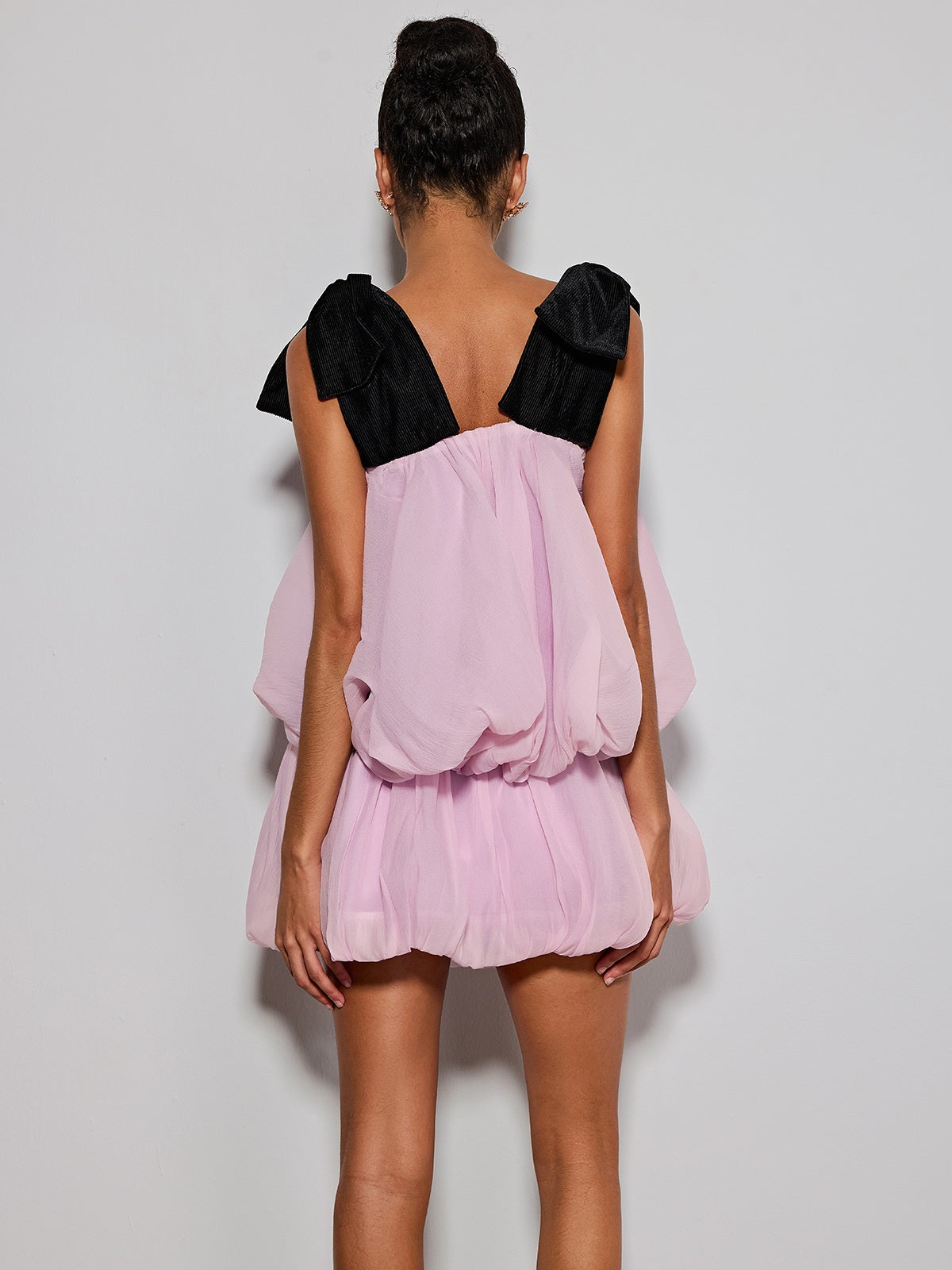 Ermias Tiered Bubble Mini Dress