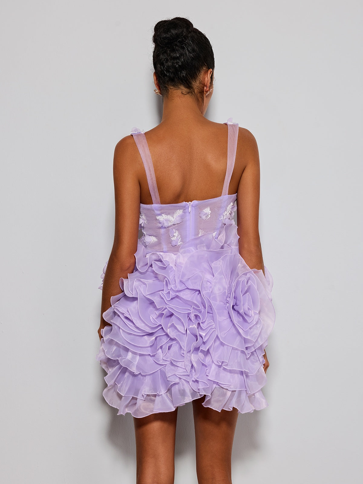 Ervin V Neck Flower Mini Dress