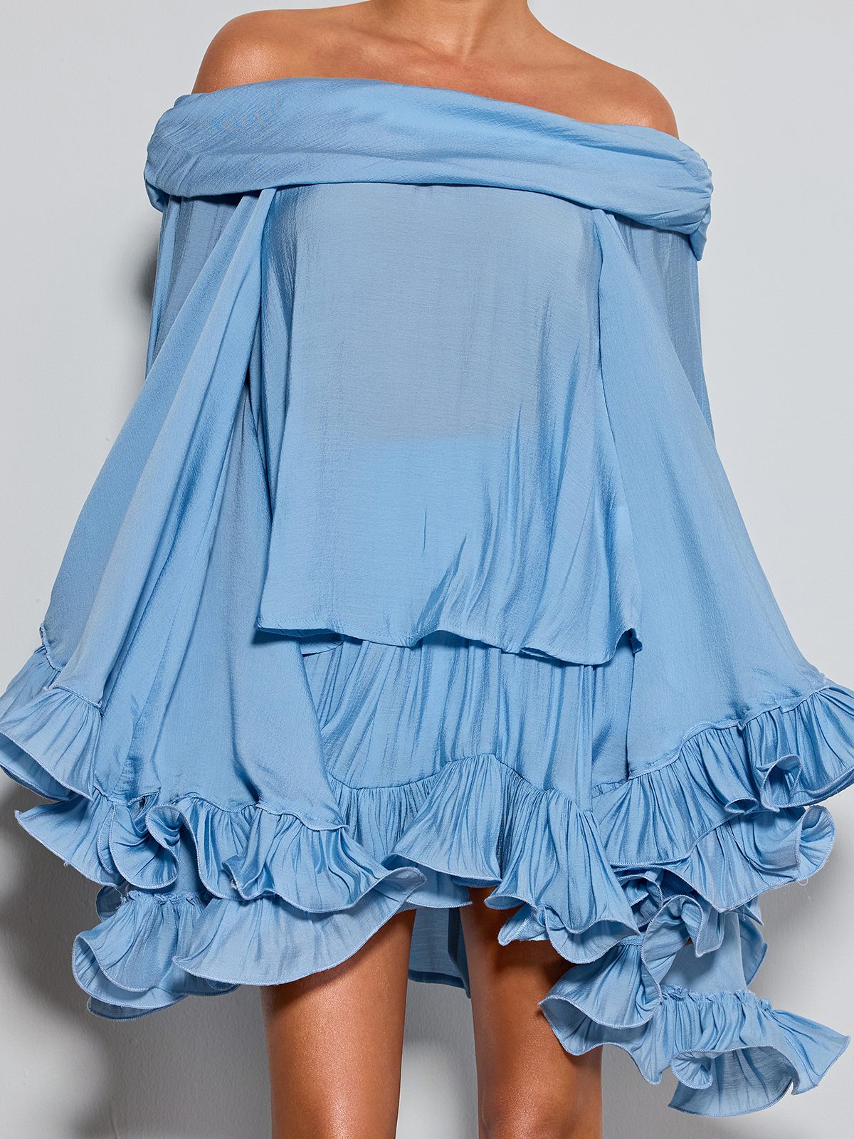 Etty Off Shoulder Ruffle Skirts Set