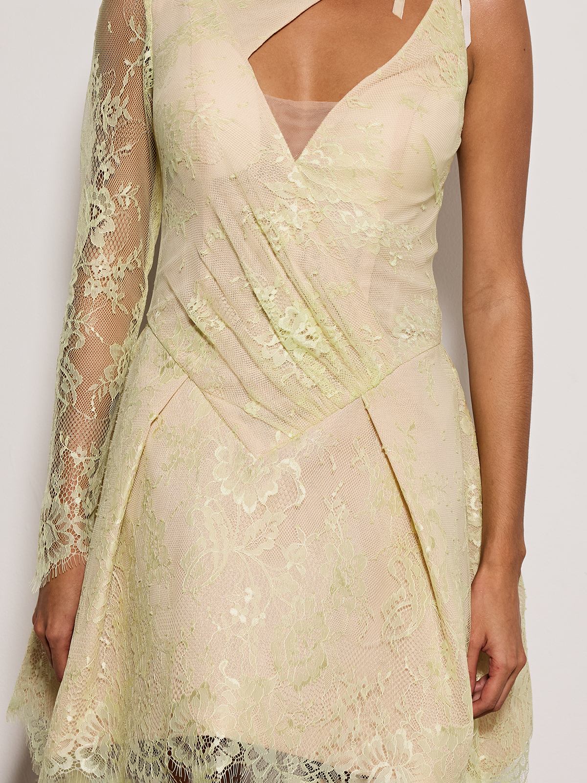 Eula One Shoulder Lace Mini Dress