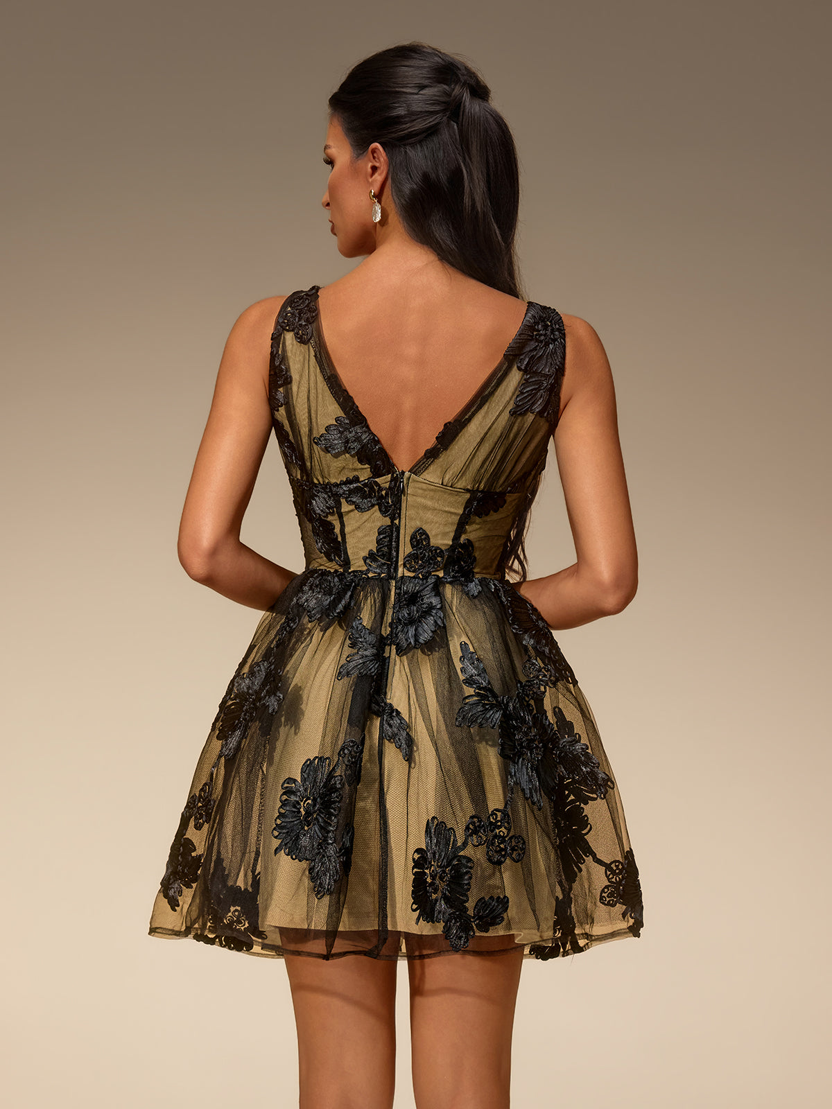 Eustacia V Neck Floral Mini Dress