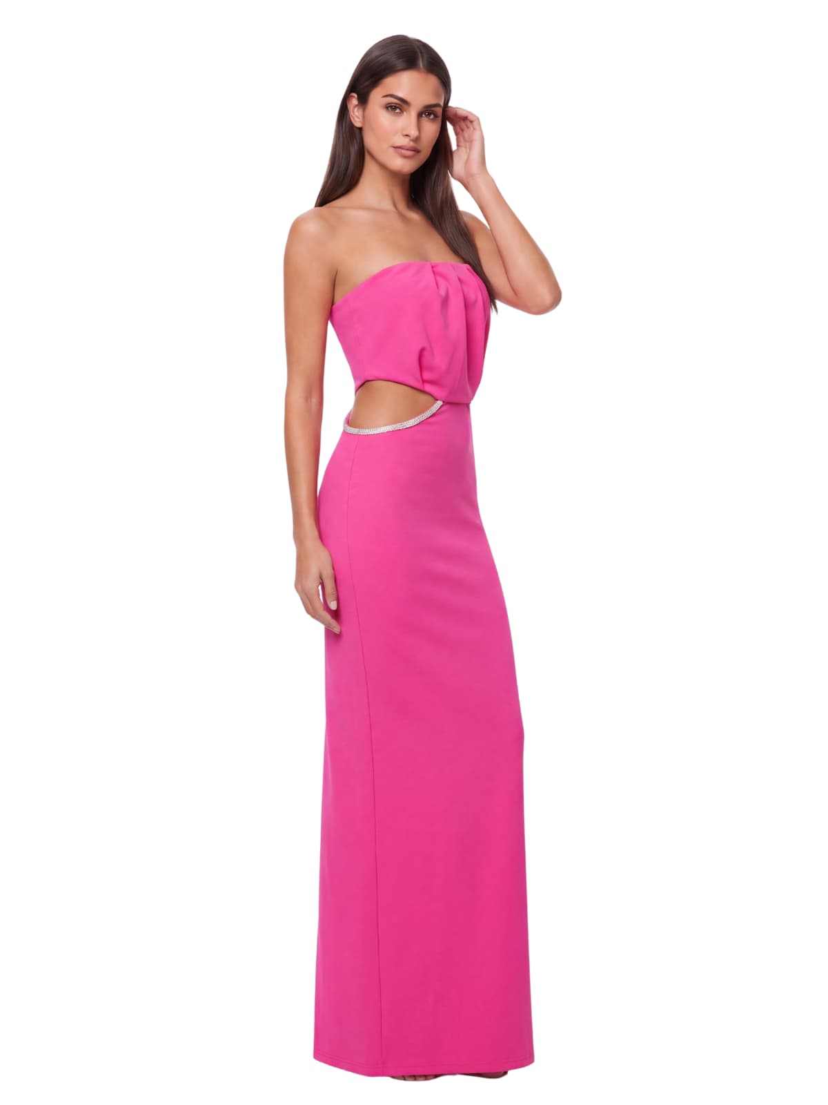 Farelix Strapless Cutout Split Maxi Dress