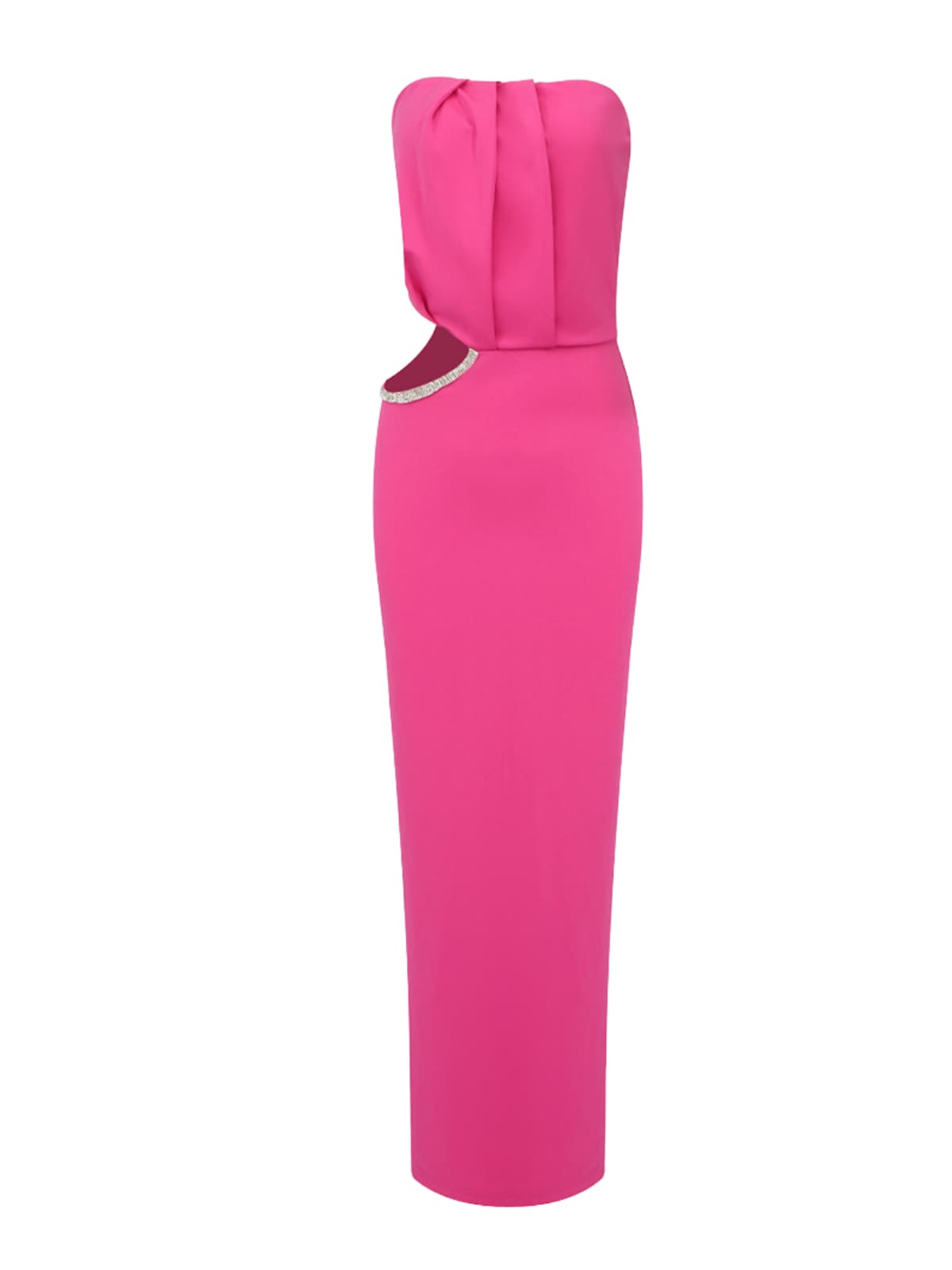 Farelix Strapless Cutout Split Maxi Dress
