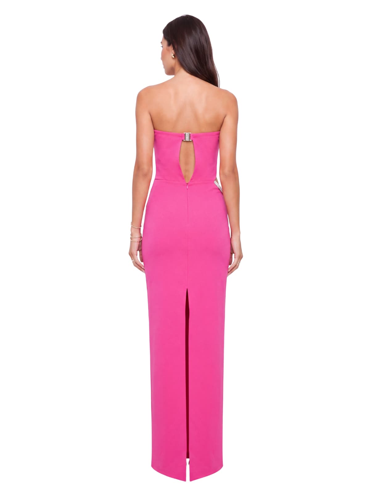 Farelix Strapless Cutout Split Maxi Dress