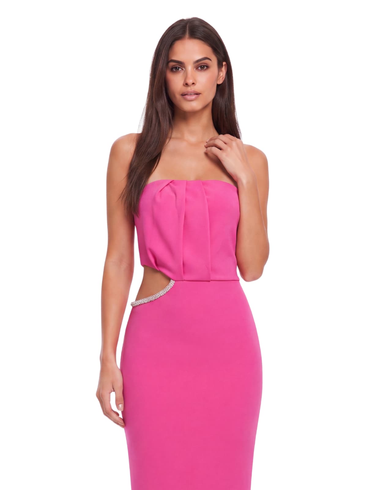 Farelix Strapless Cutout Split Maxi Dress