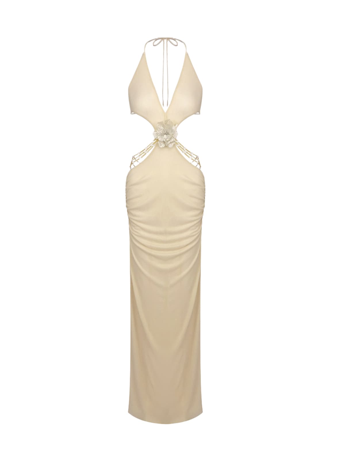 Hydronix Backless Cutout Chain Maxi Dress