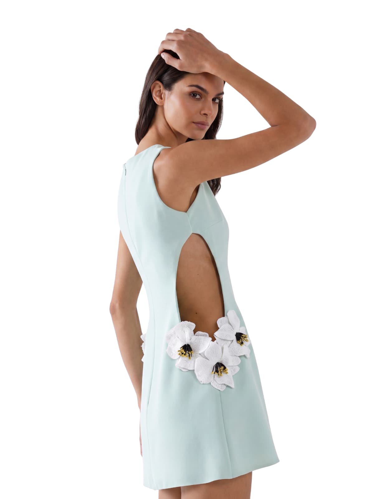 Ingmund Sleeveless Flower Mini Dress