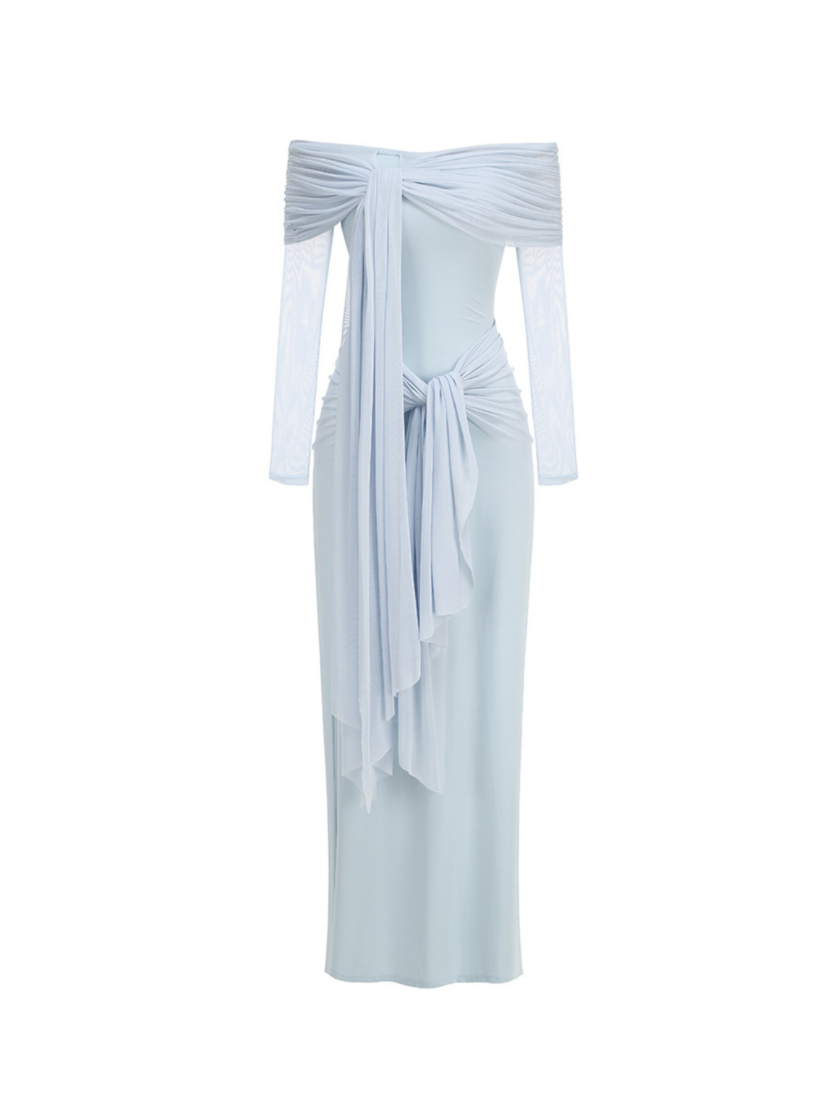 Jalenor Off Shoulder Twisted Maxi Dress