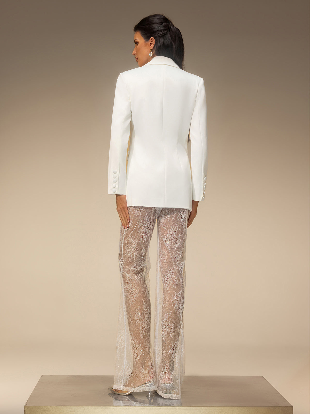 Kondoa Sequin Lace Pants Set