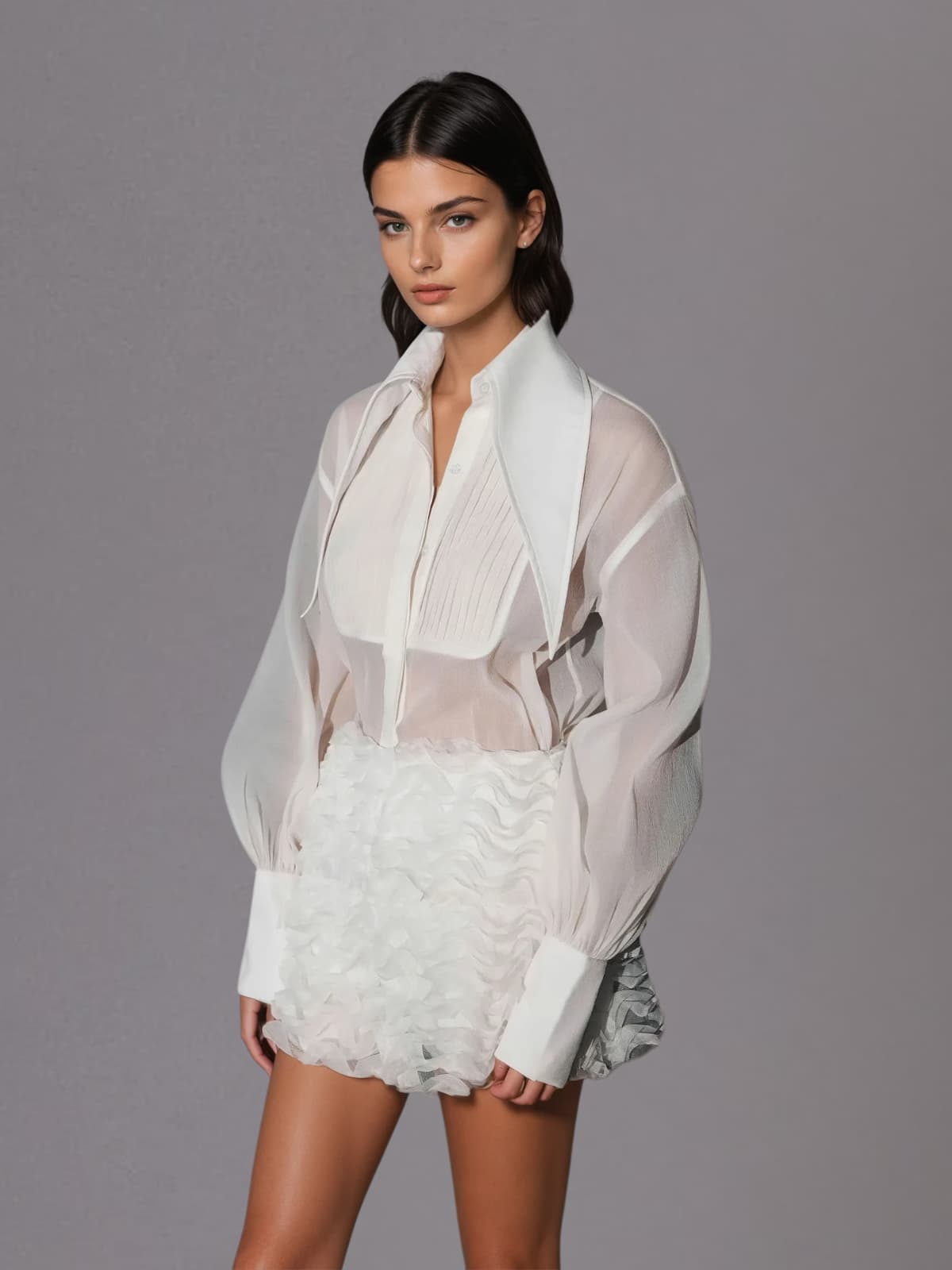 Kreutza Folded Collar Skirt Set