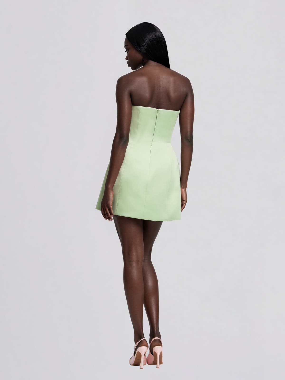 Luvric Strapless Flower Mini Dress