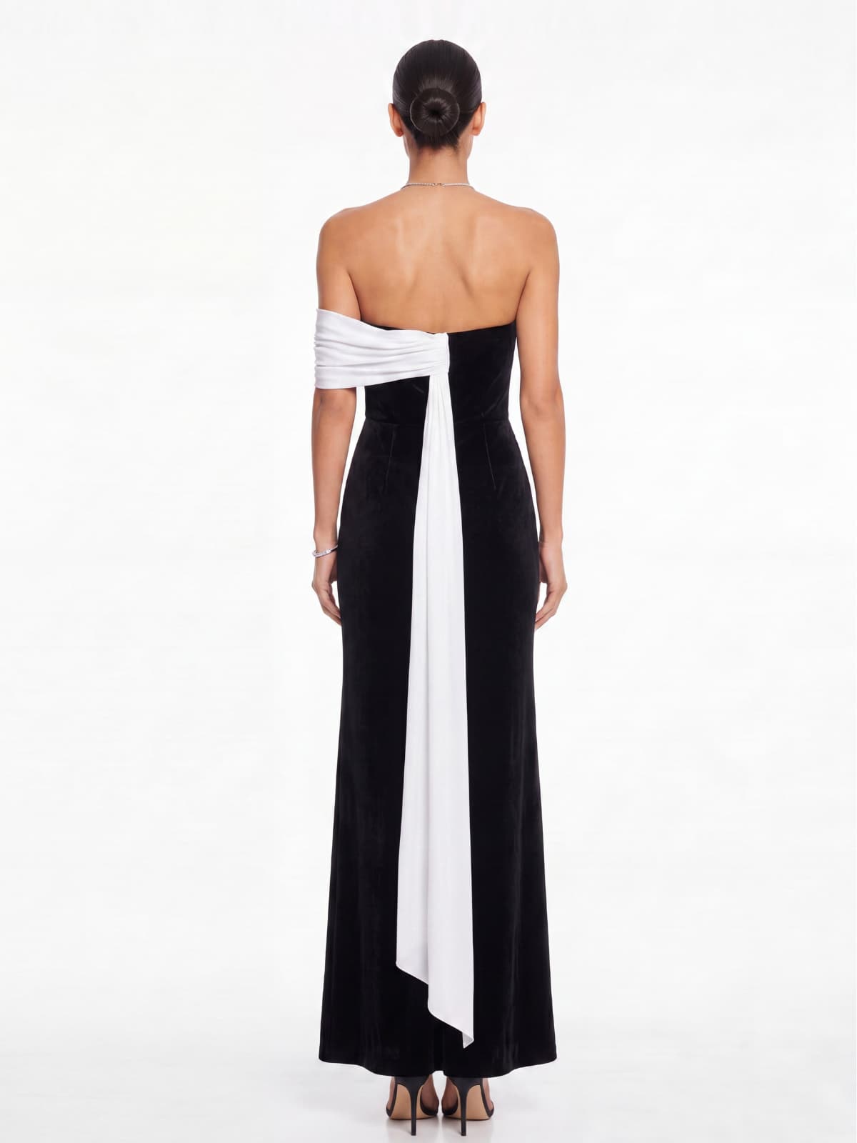 Malven Flower Lace Up Mermaid Maxi Dress