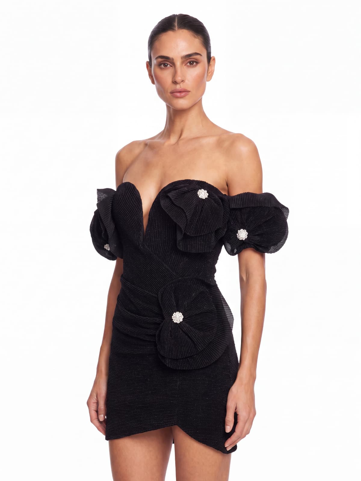 Morixal Off Shoulder Flower Mini Dress