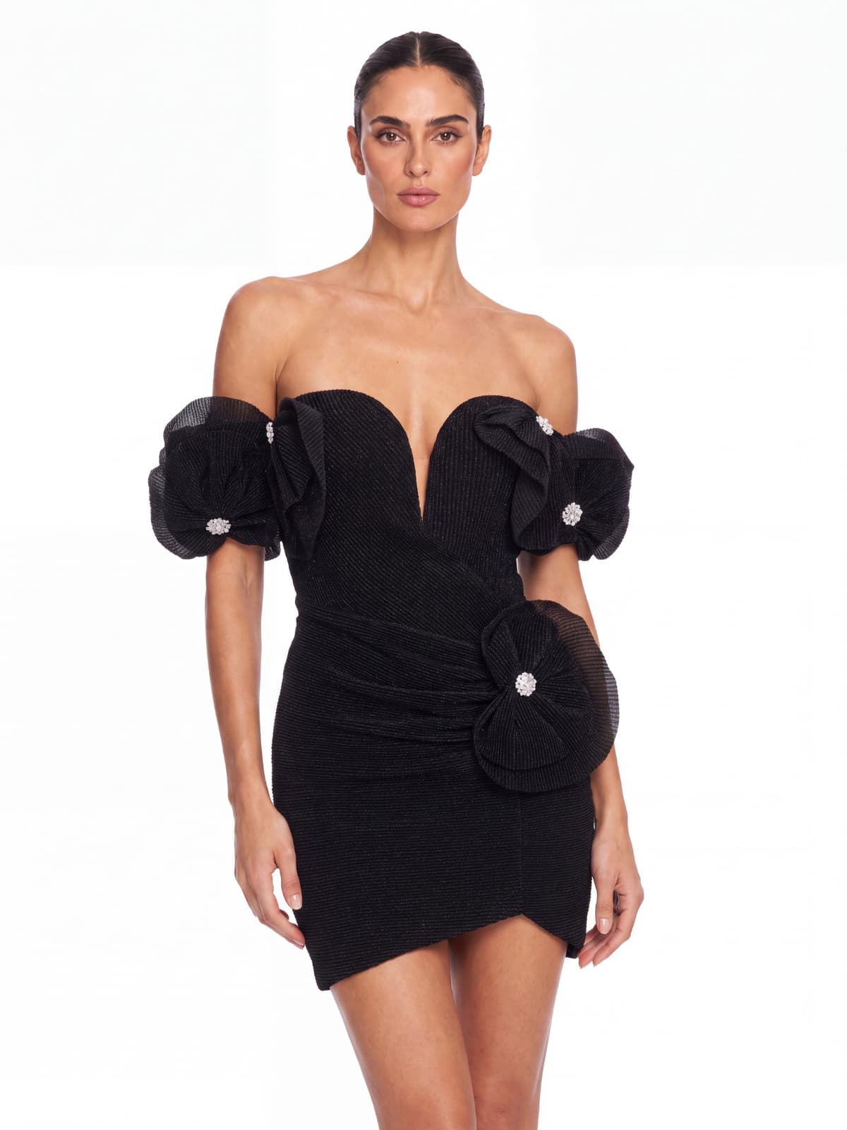 Morixal Off Shoulder Flower Mini Dress