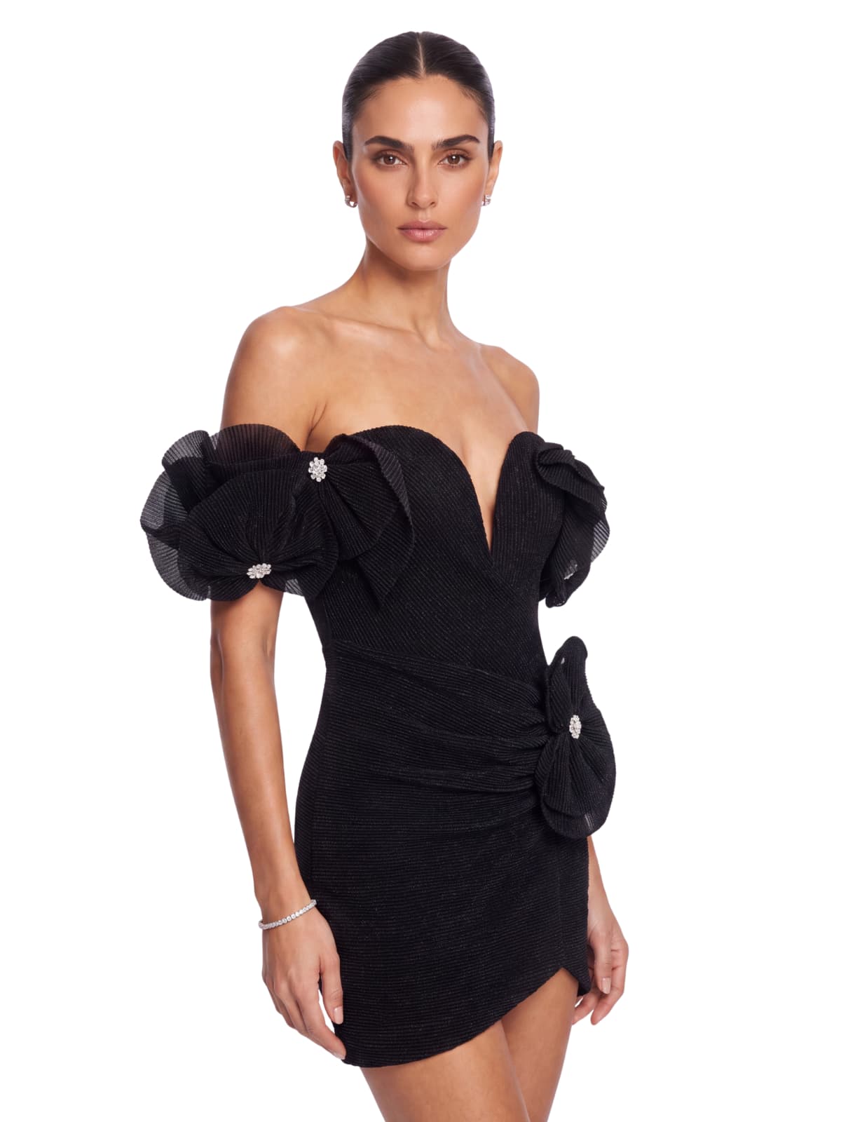 Morixal Off Shoulder Flower Mini Dress