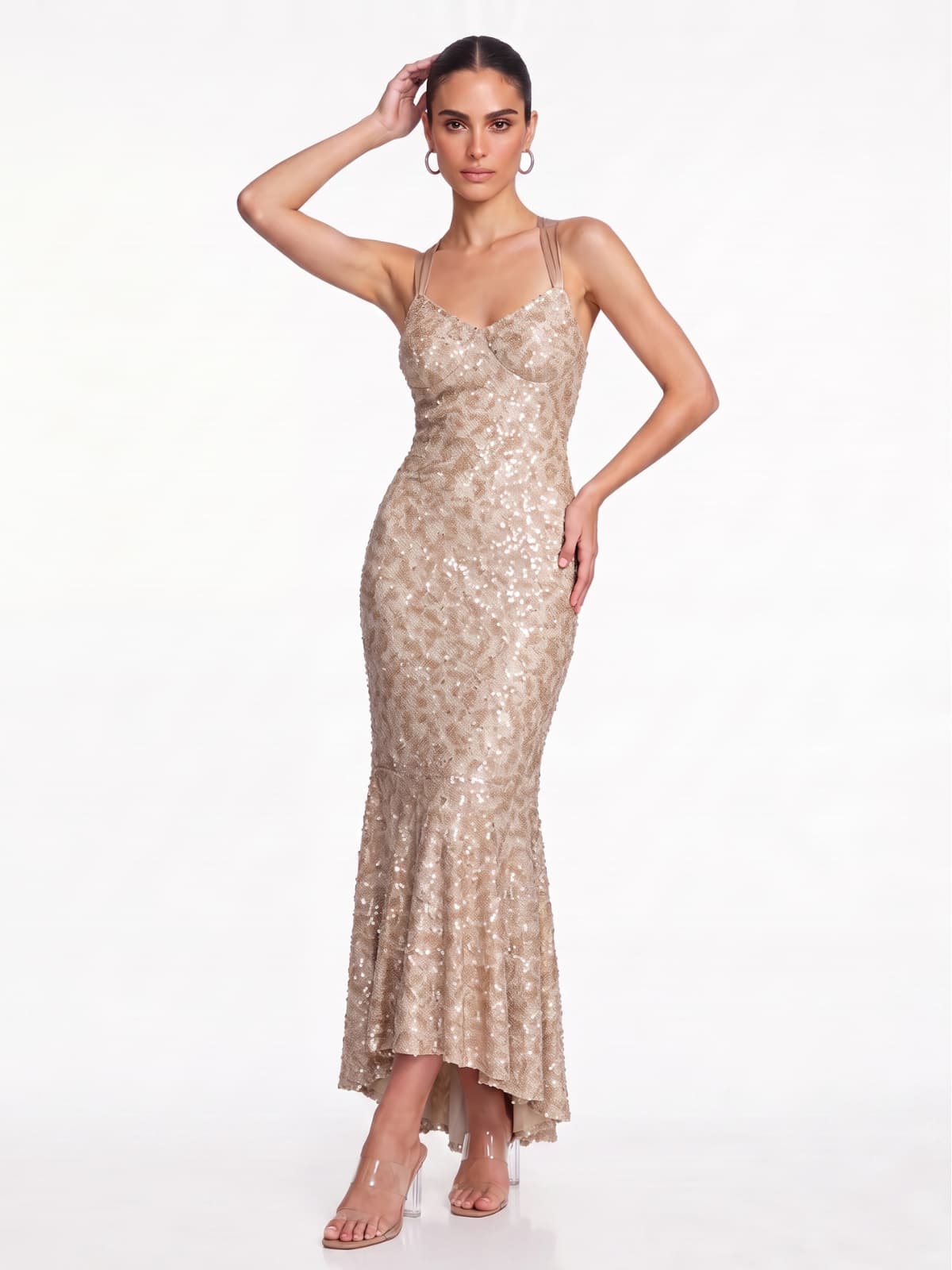 Mylen Sequin Mermaid Maxi Dress