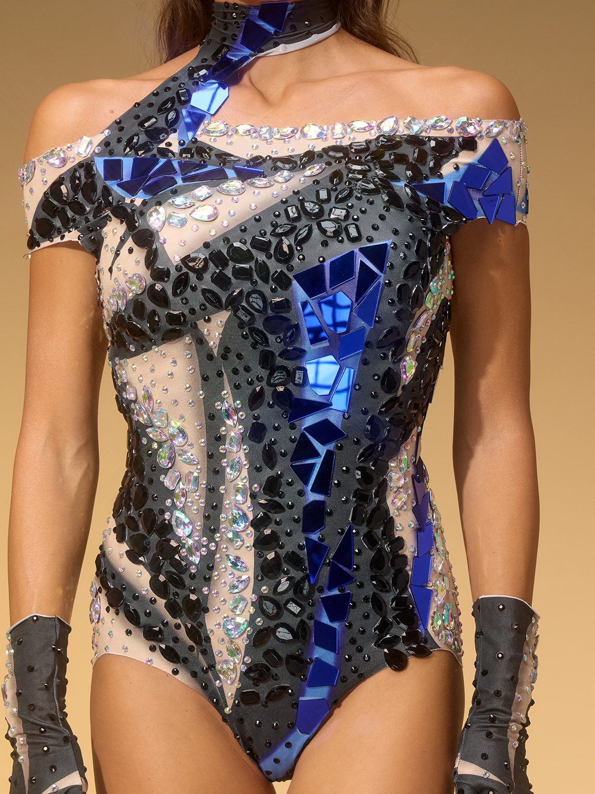 Myvora Halterneck Crystal Bodysuit