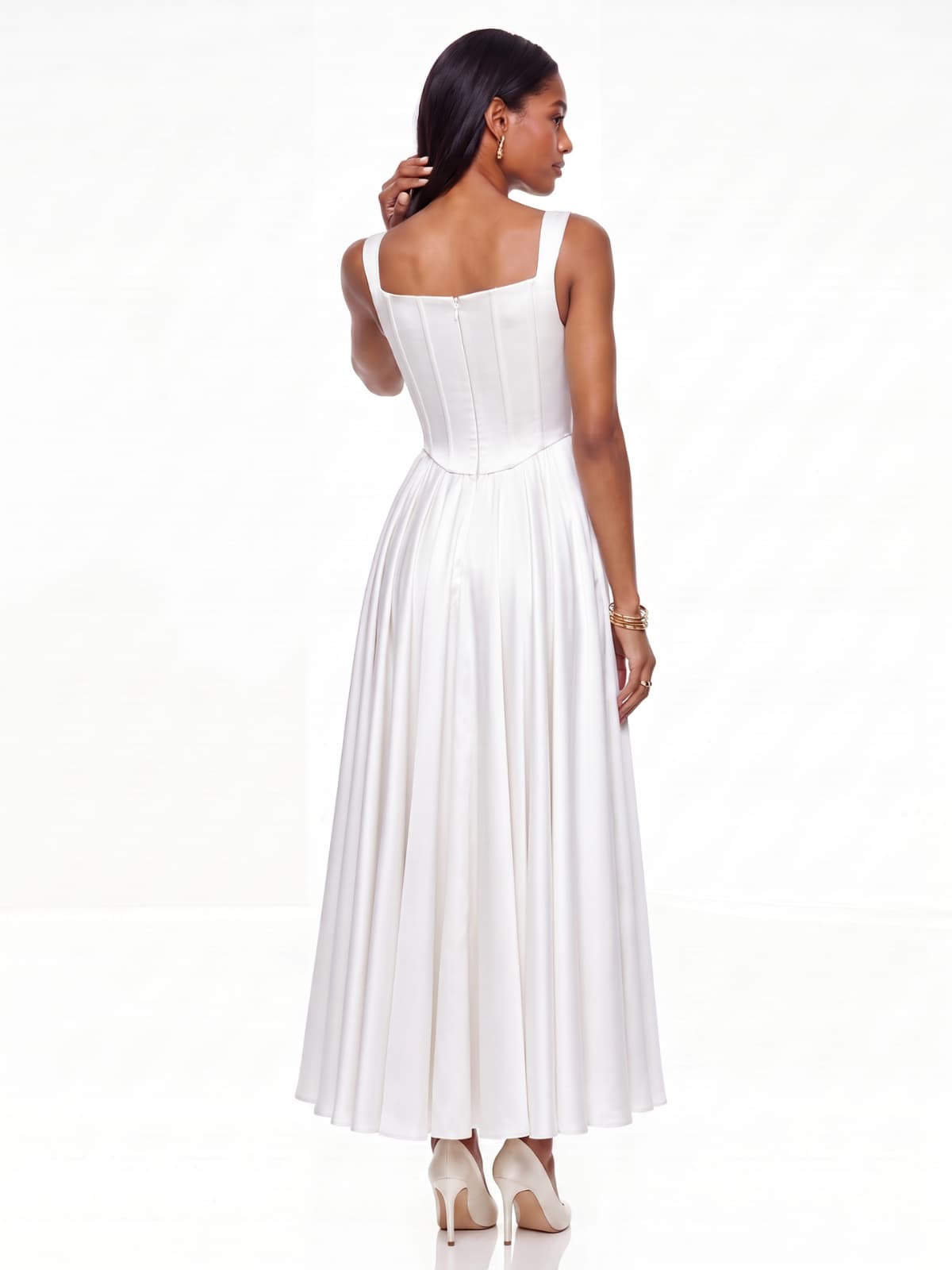 Nivaro Corset Flared Maxi Dress