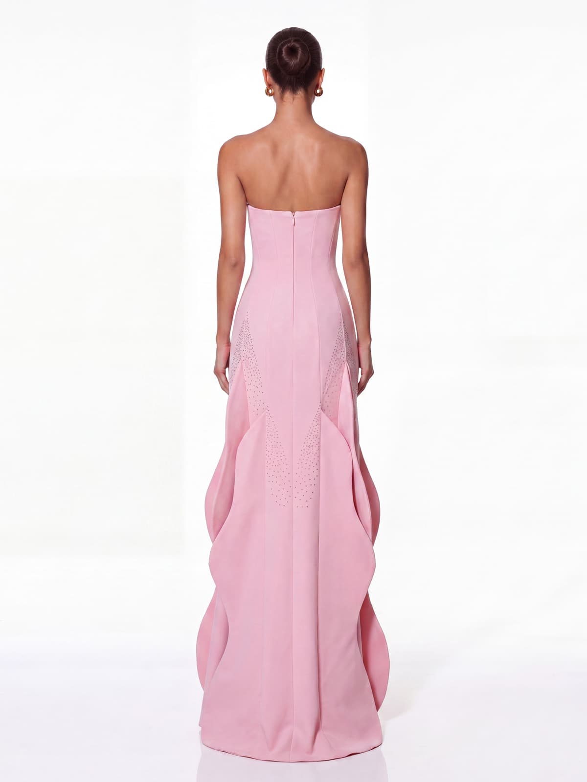 Noven Strapless Ruffle Maxi Dress