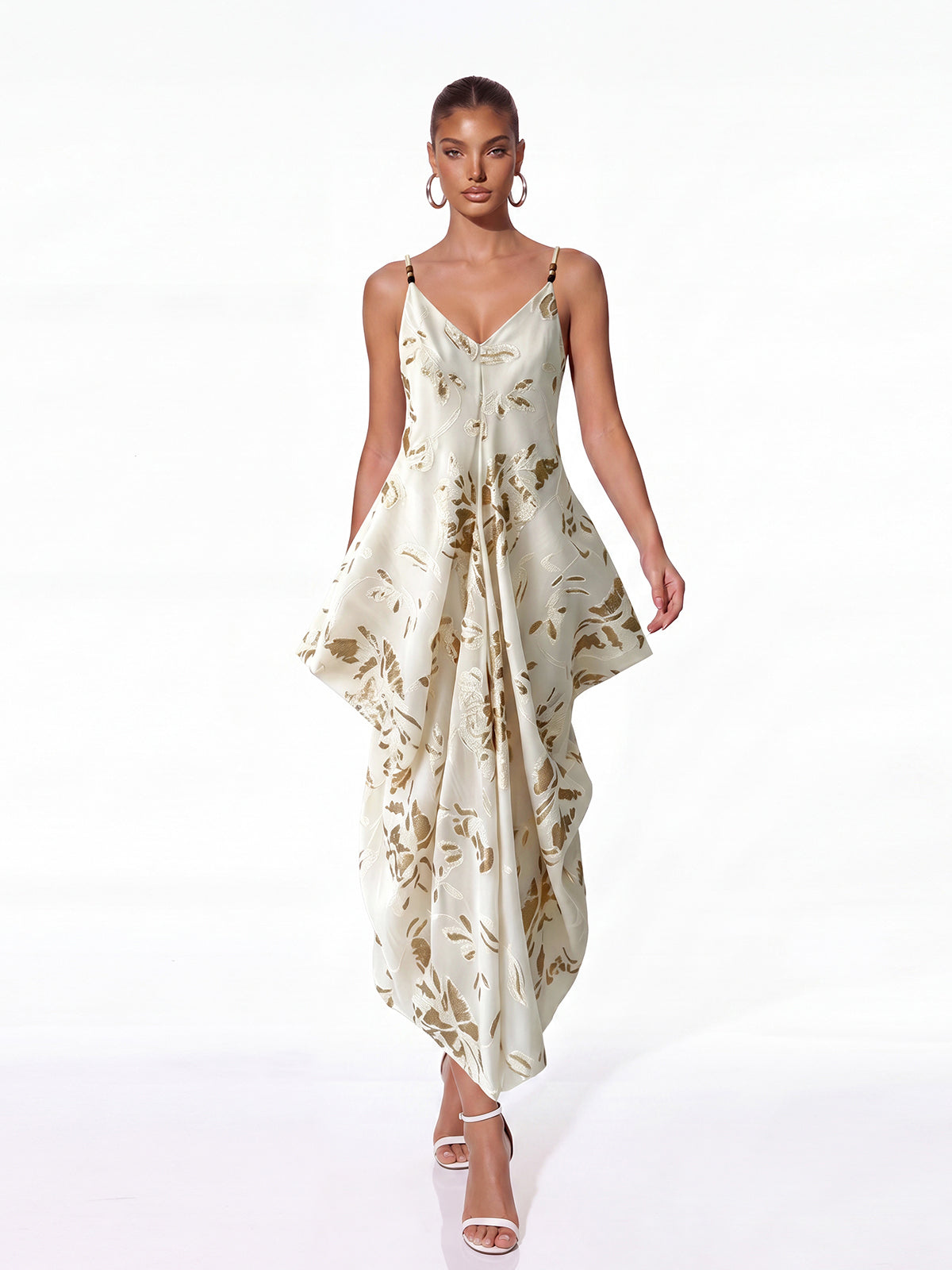 Oldric Spaghetti Floral Maxi Dress