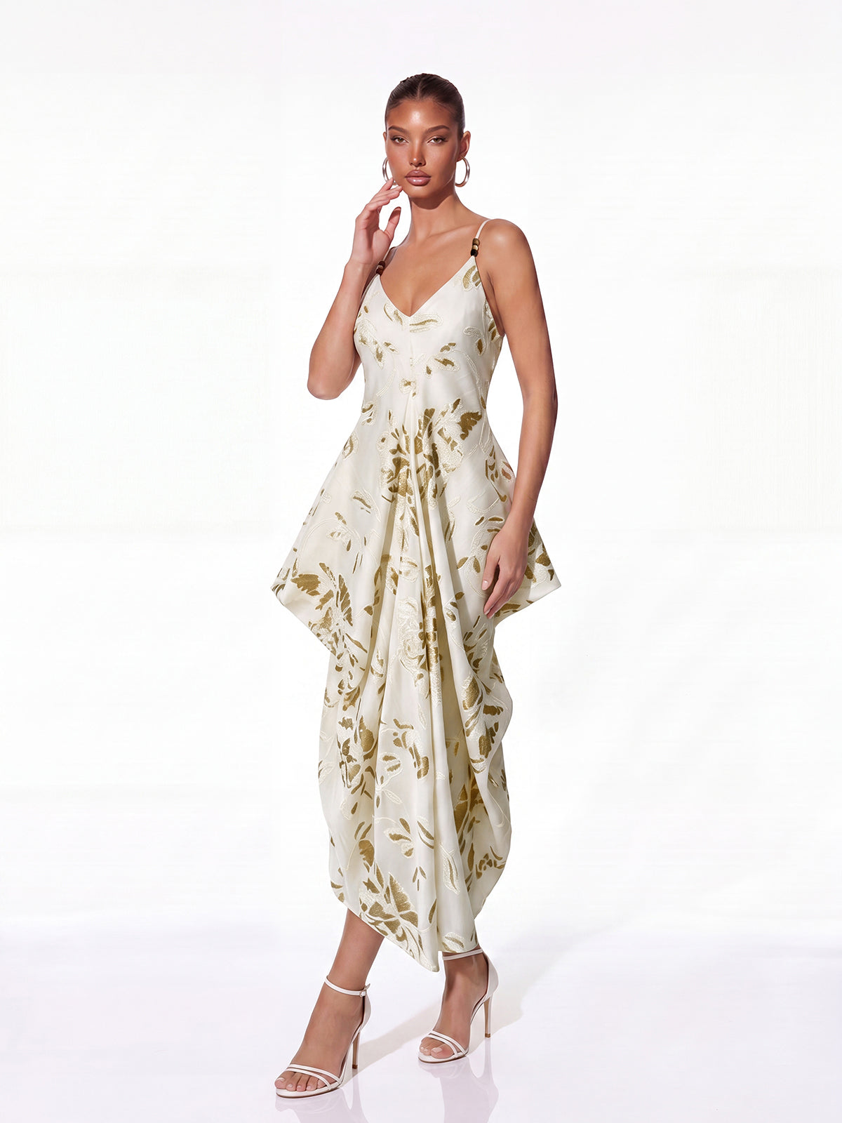 Oldric Spaghetti Floral Maxi Dress