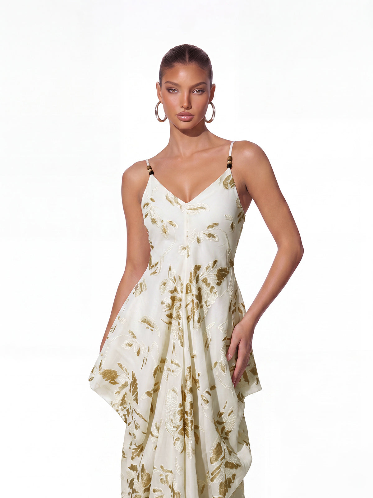 Oldric Spaghetti Floral Maxi Dress