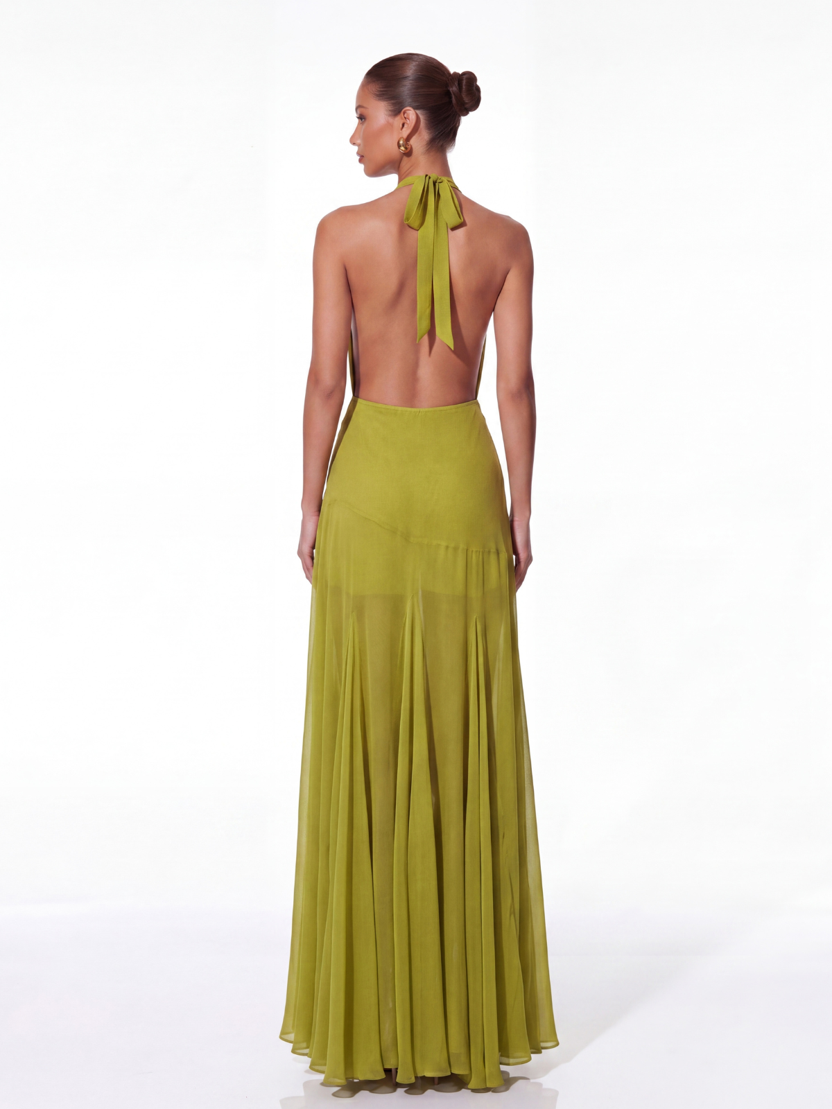 Povrik Halterneck Flared Maxi Dress