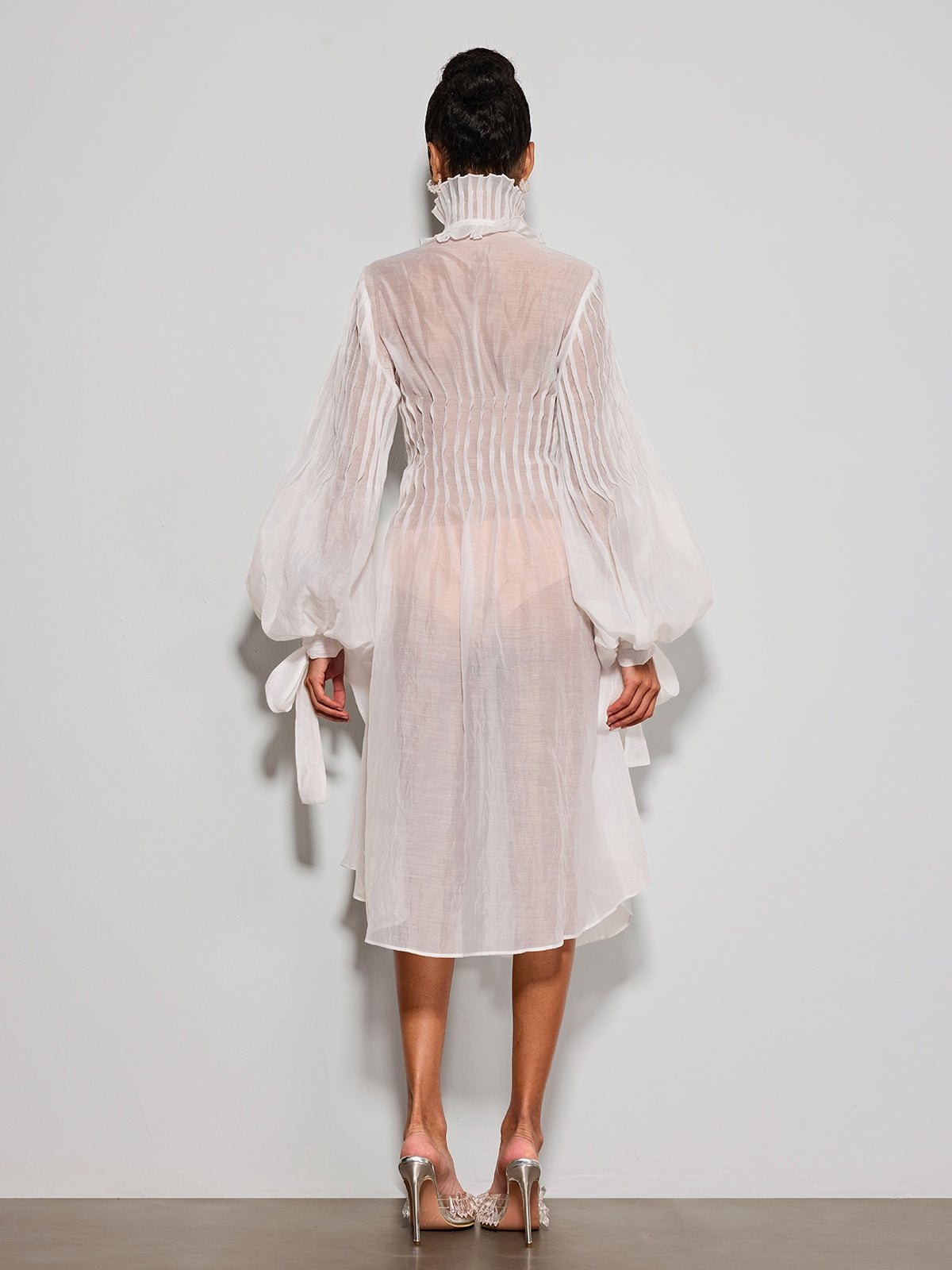 Pryvalis High Neck Midi Dress
