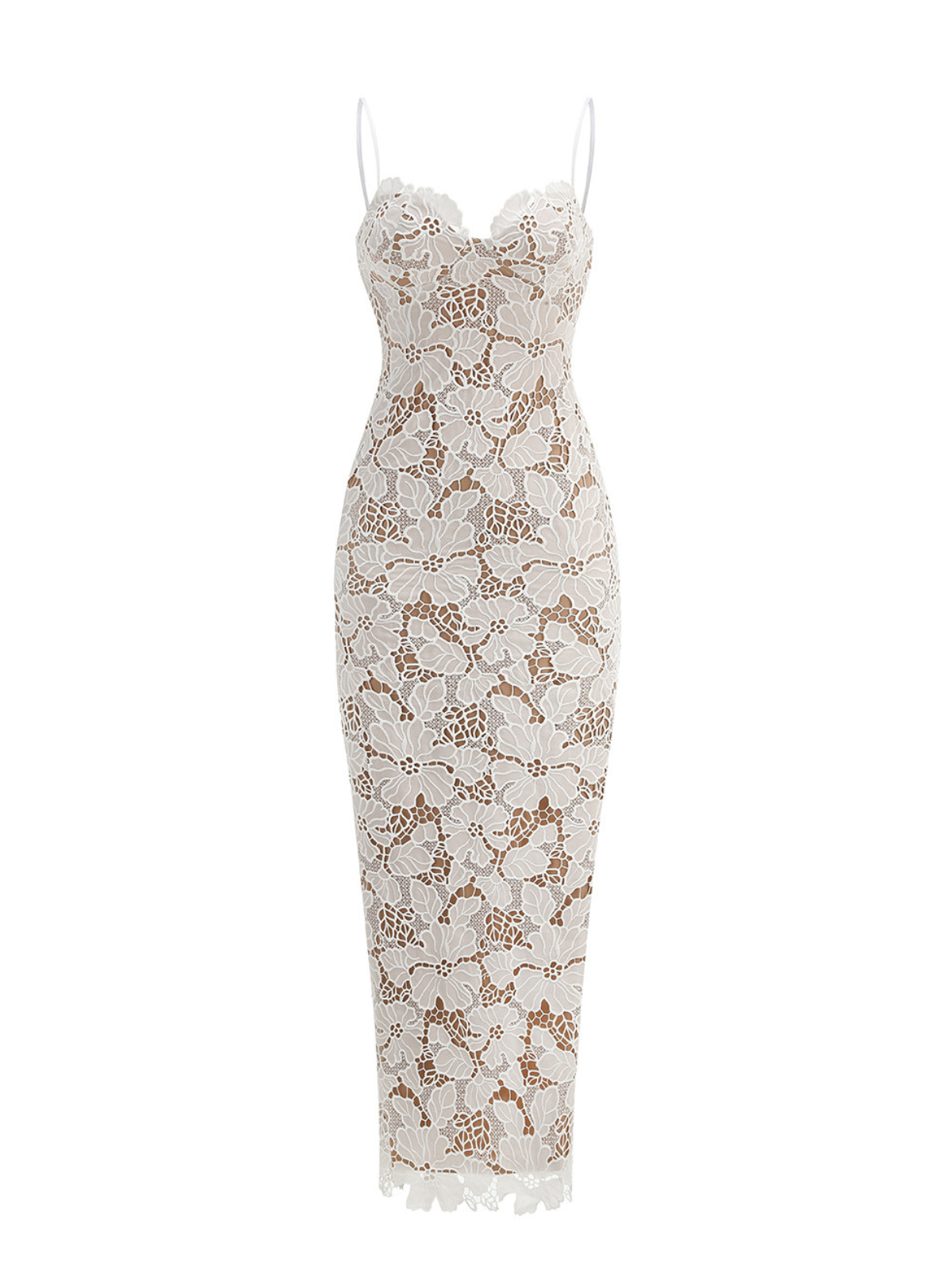 Pryvon Spaghetti Lace Maxi Dress