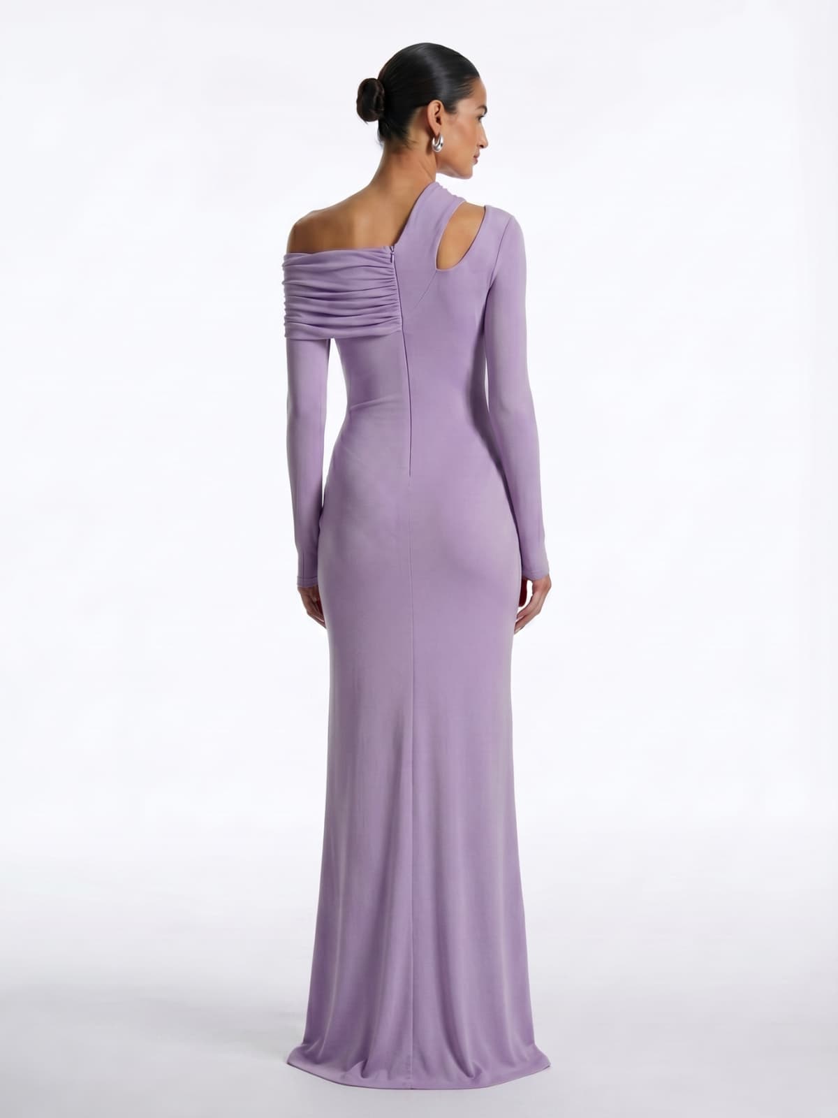 Riveno One Shoulder Ruched Maxi Dress