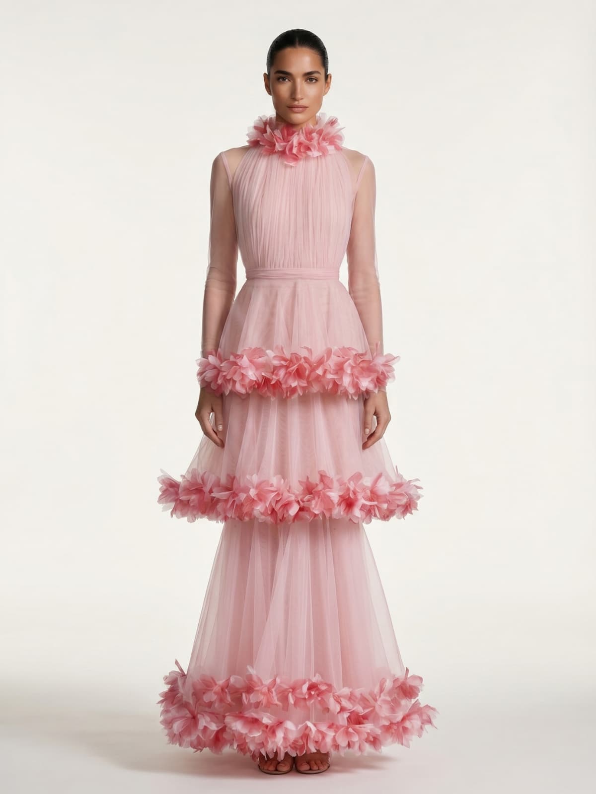 Serano Flower Tiered Maxi Dress