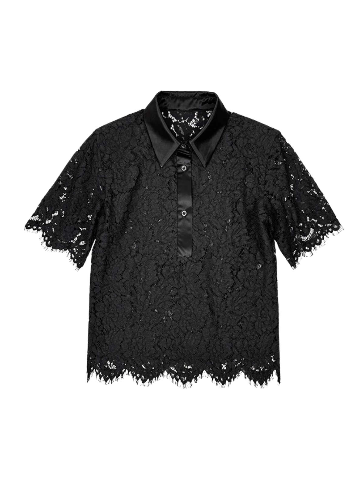 Sovqen Short Sleeve Lace Skirt Set