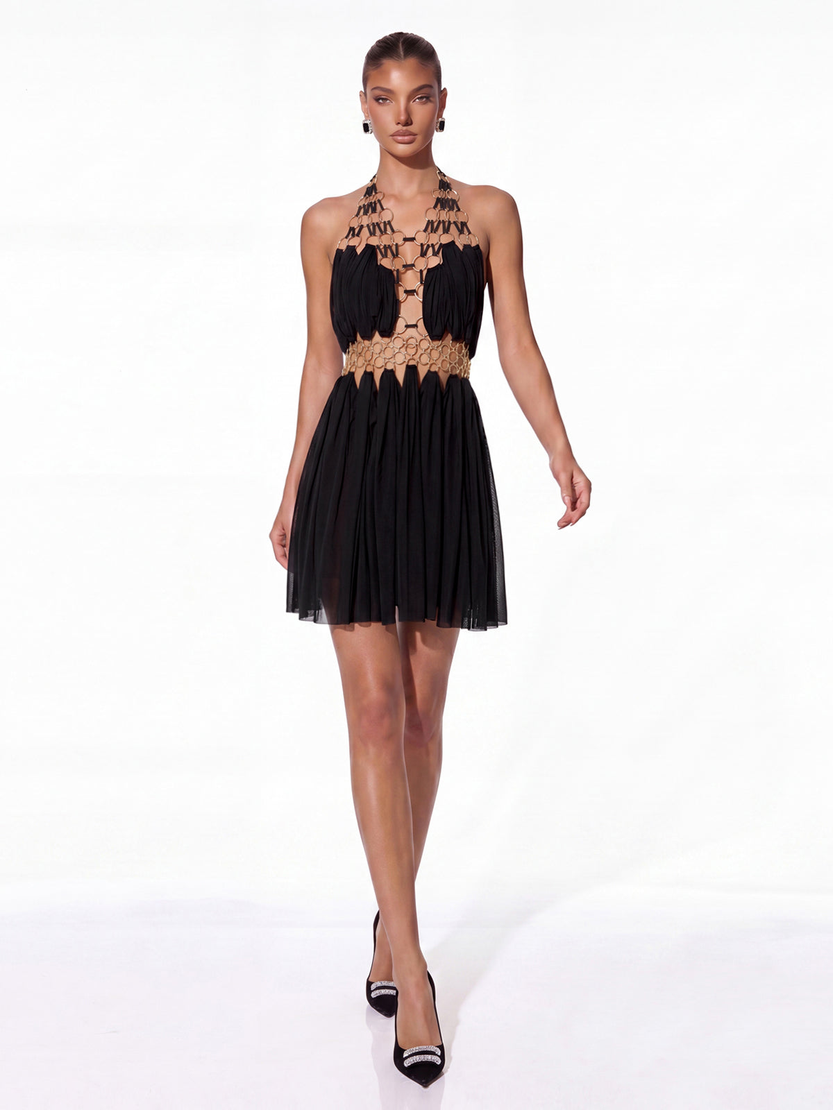 Tavion Backless Cutout Mini Dress
