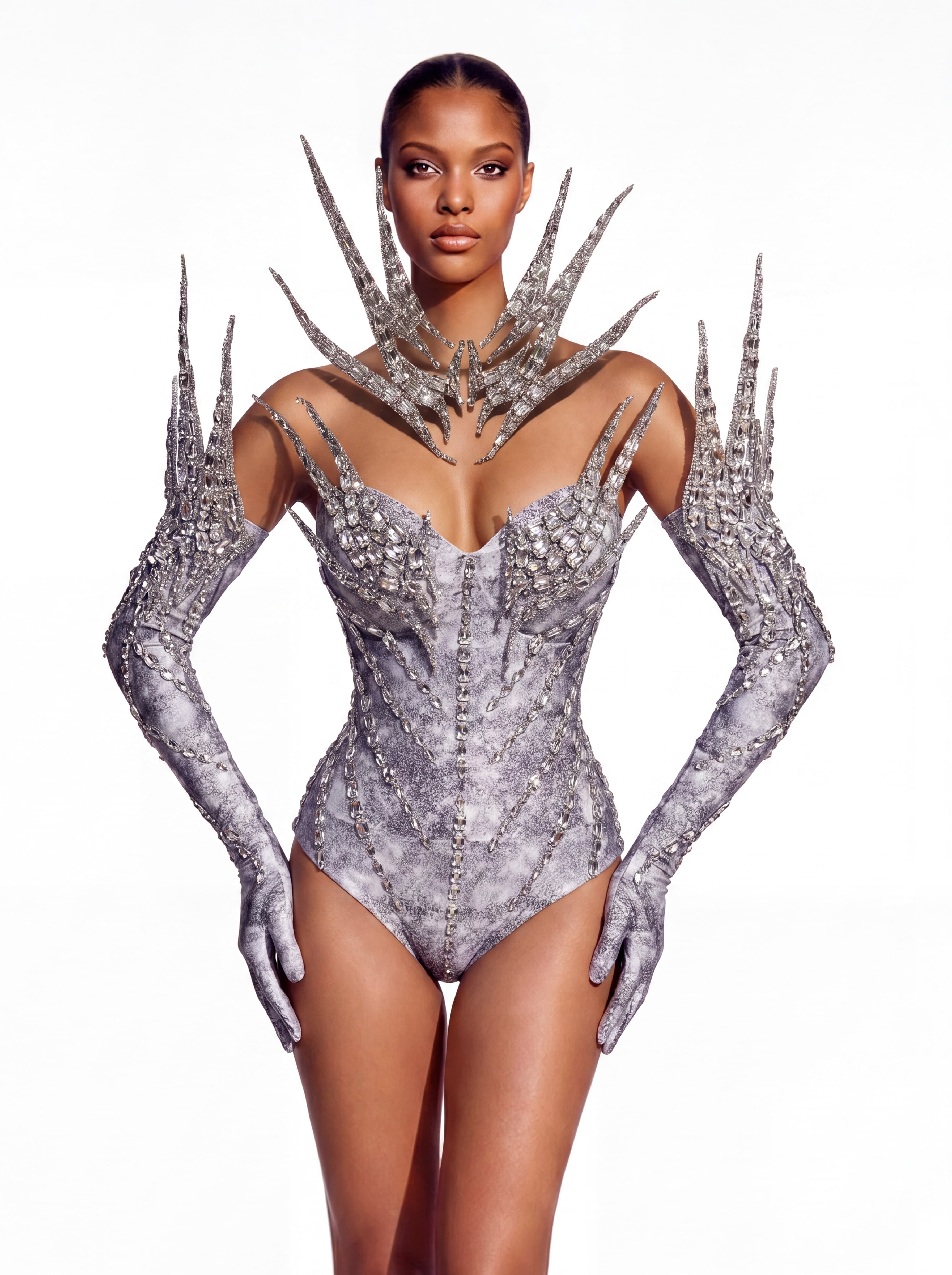 Tervix Crystal Bodysuit With Gloves