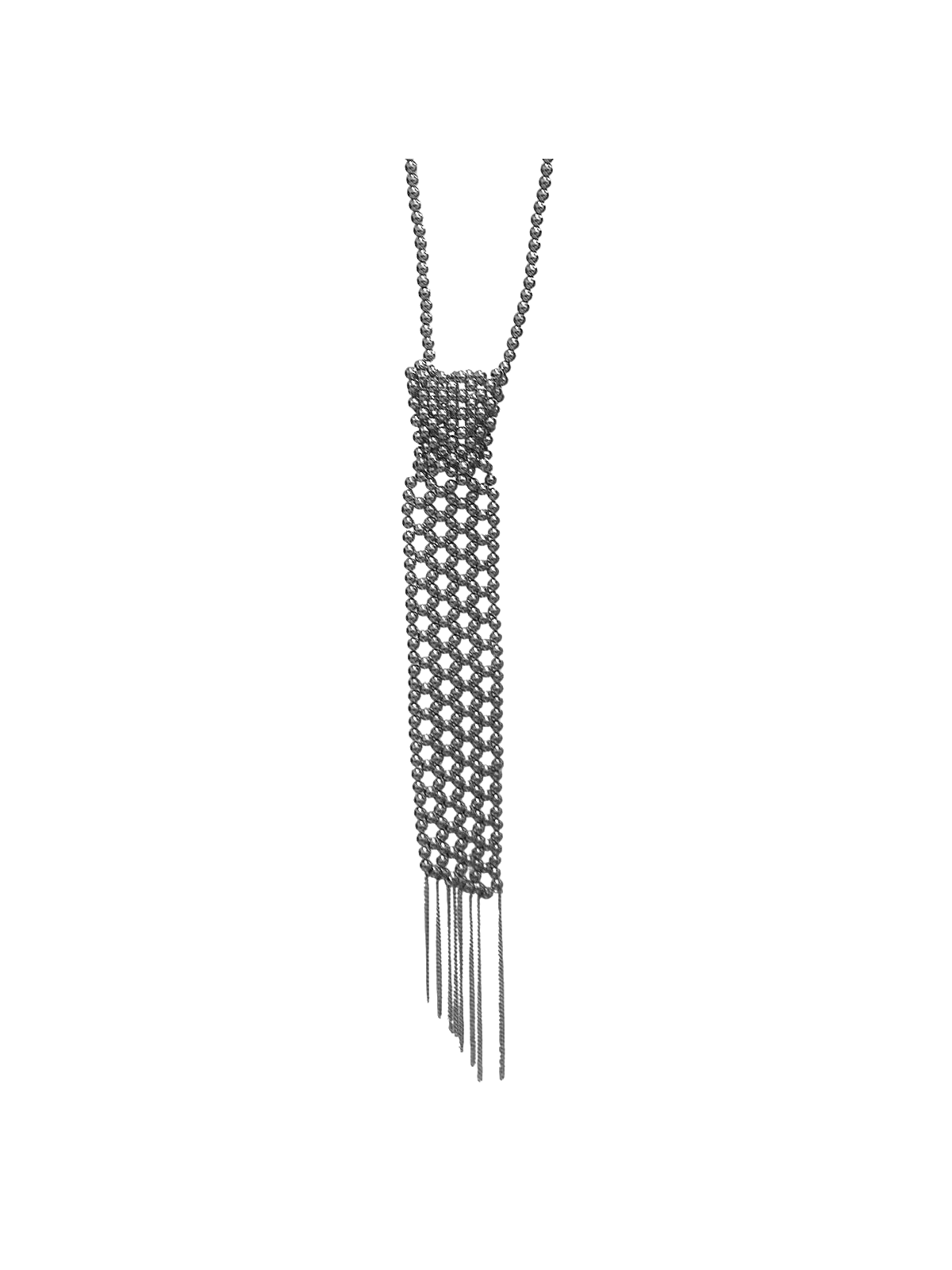 Tyvora Beaded Fringe Necklace