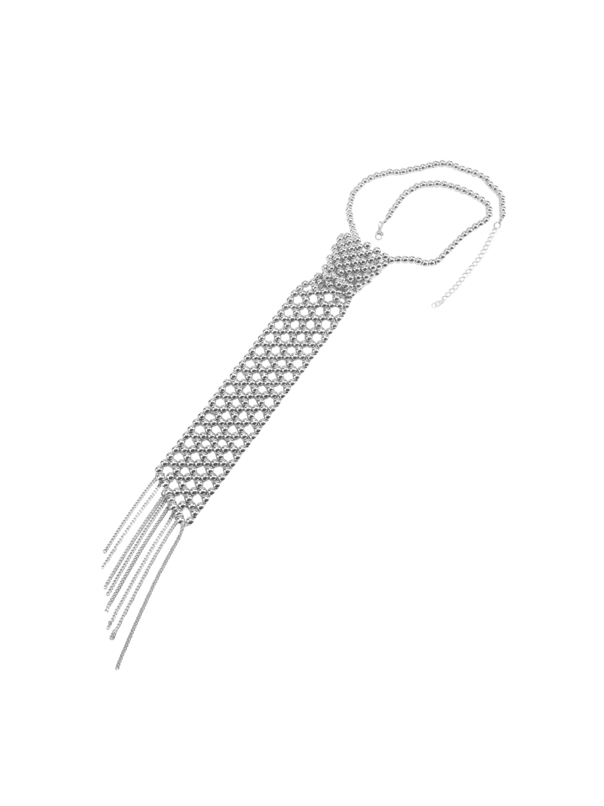 Tyvora Beaded Fringe Necklace