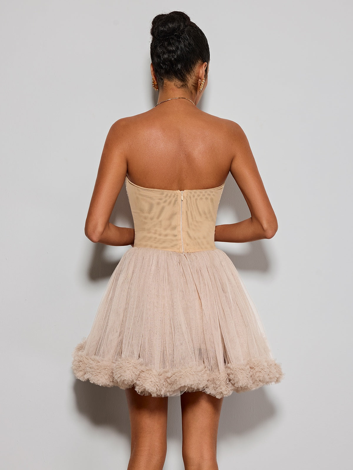Ulvander Strapless Tulle Mini Dress